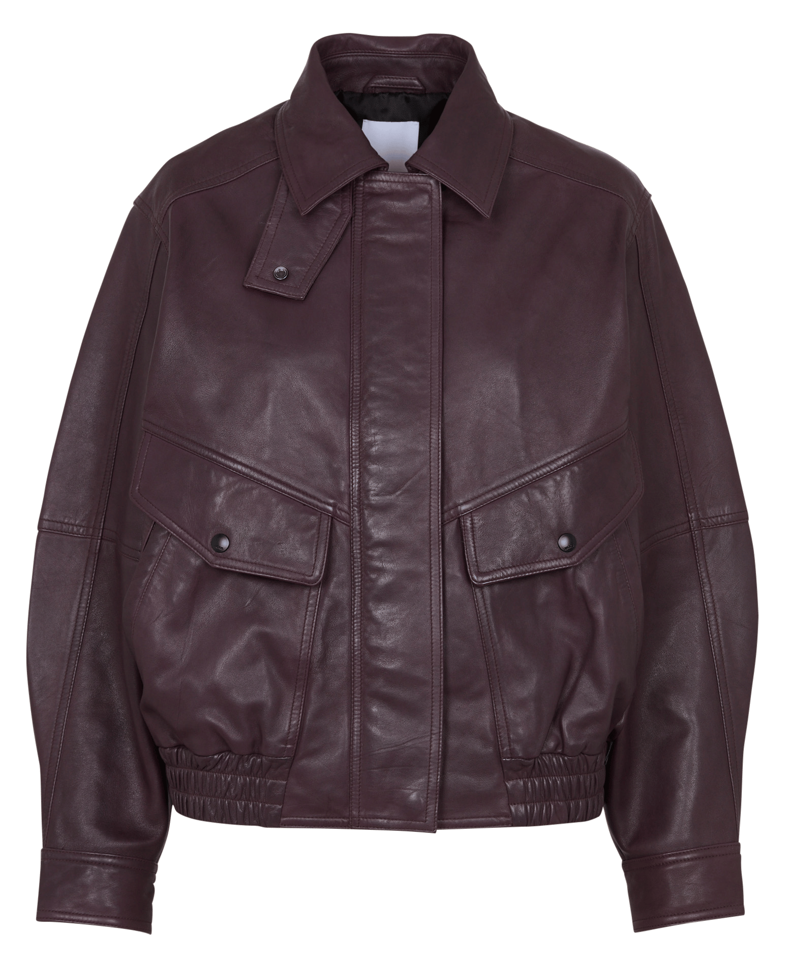 Bomber ample en cuir IKKS Prune
