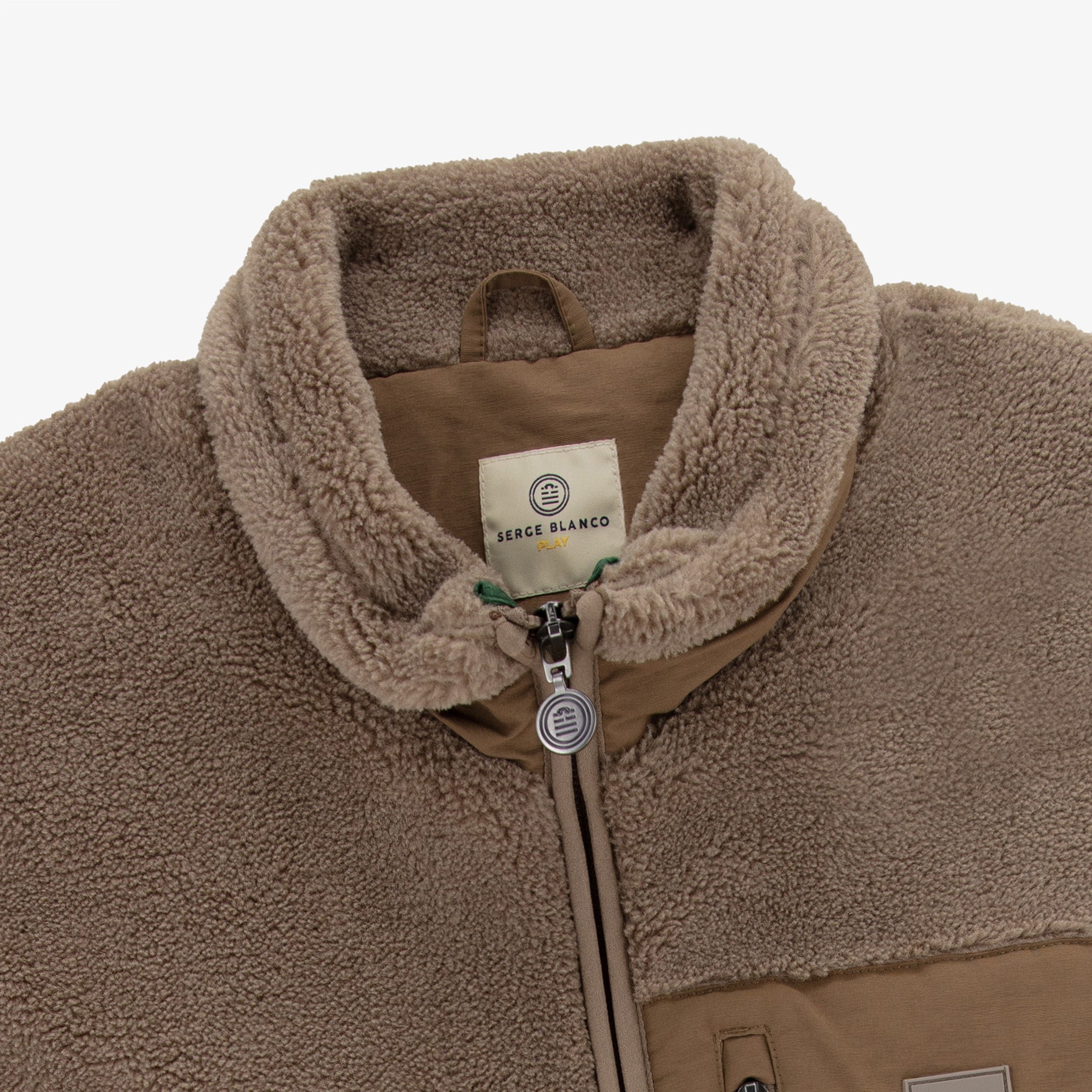 Sleeveless sherpa fleece gilet SERGE BLANCO Beige