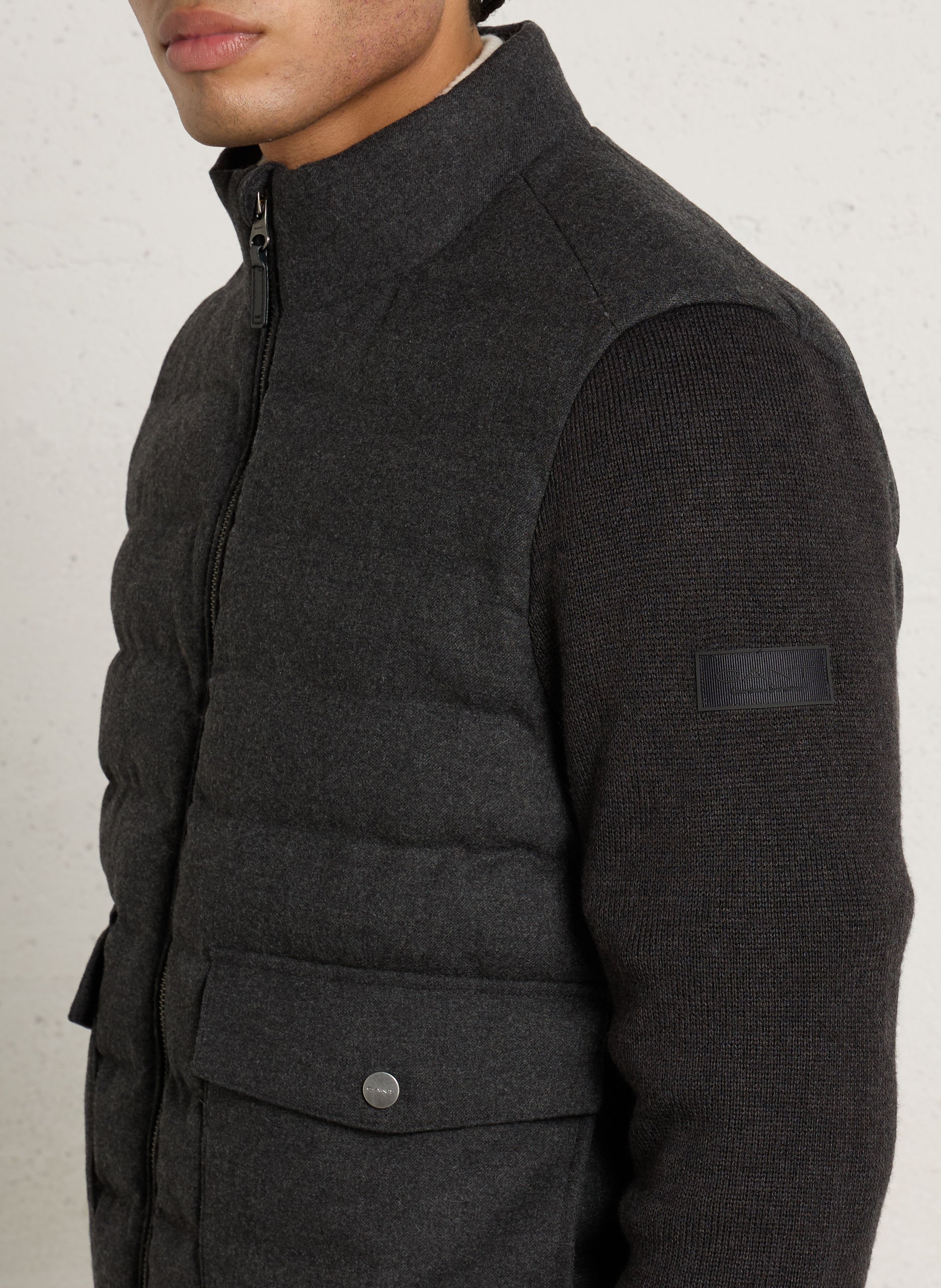 Veste droite col montant GANT Noir