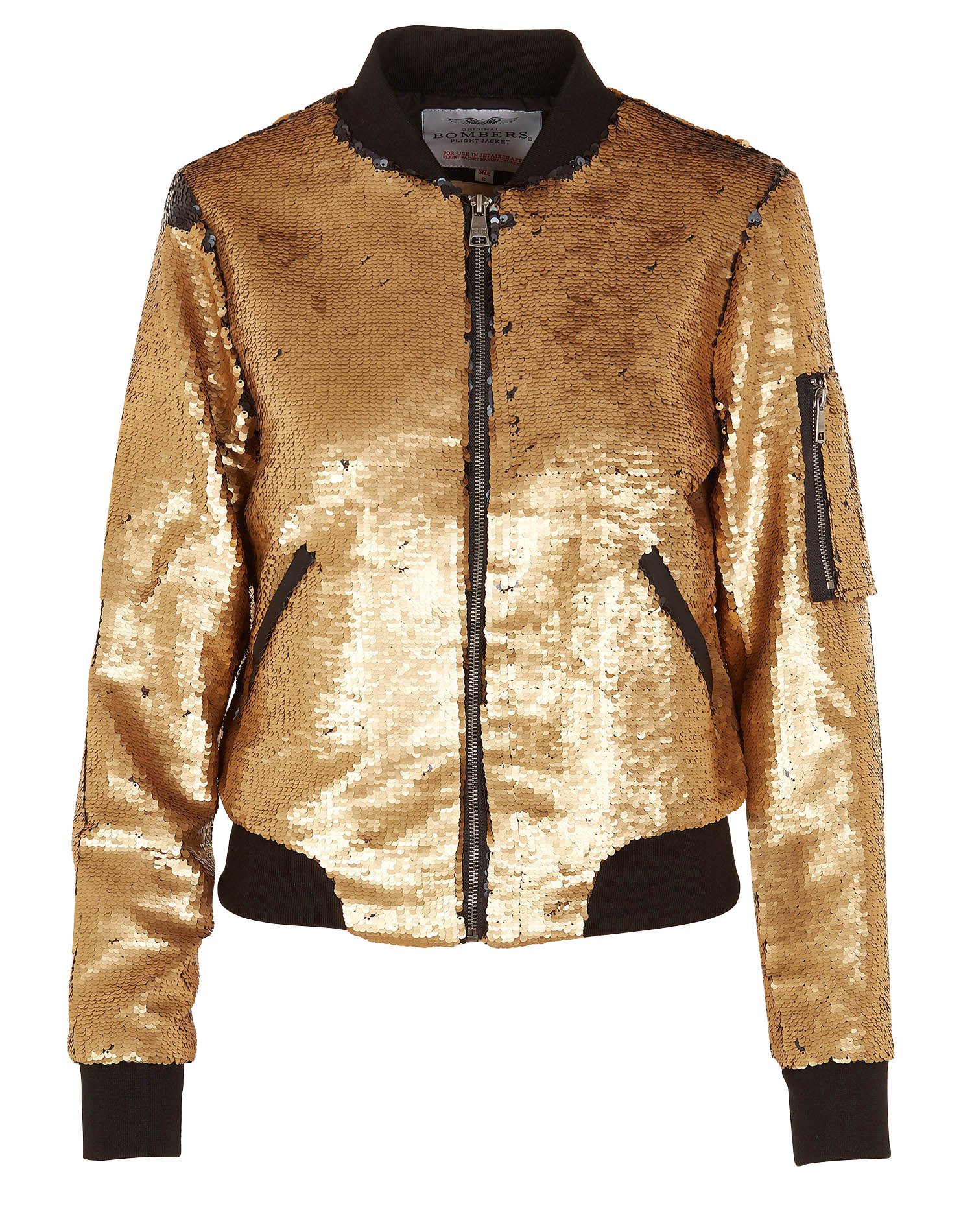 Bomber zippé à sequins réversibles BOMBERS ORIGINAL Doré