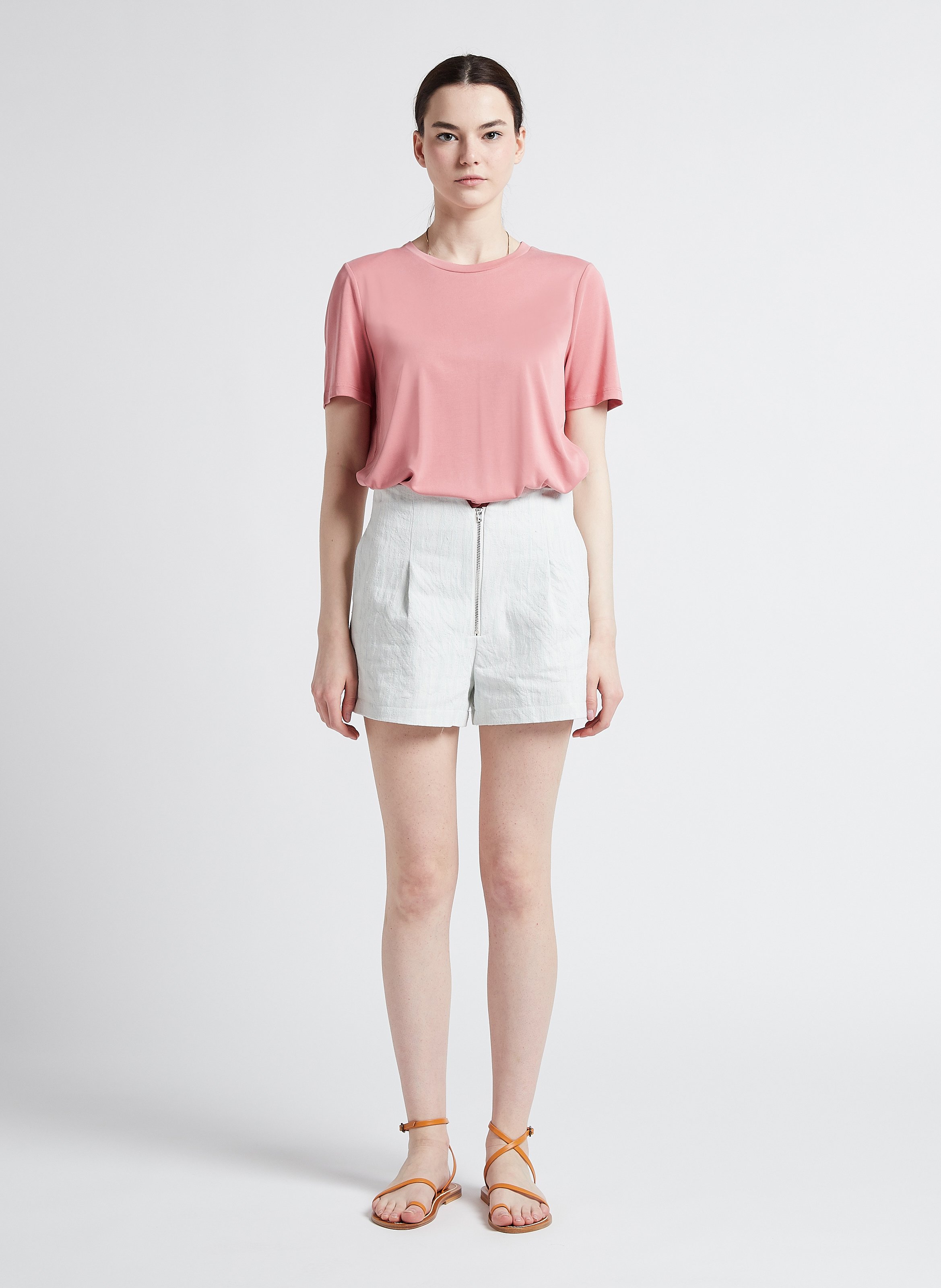 Tee-shirt col rond  Rose