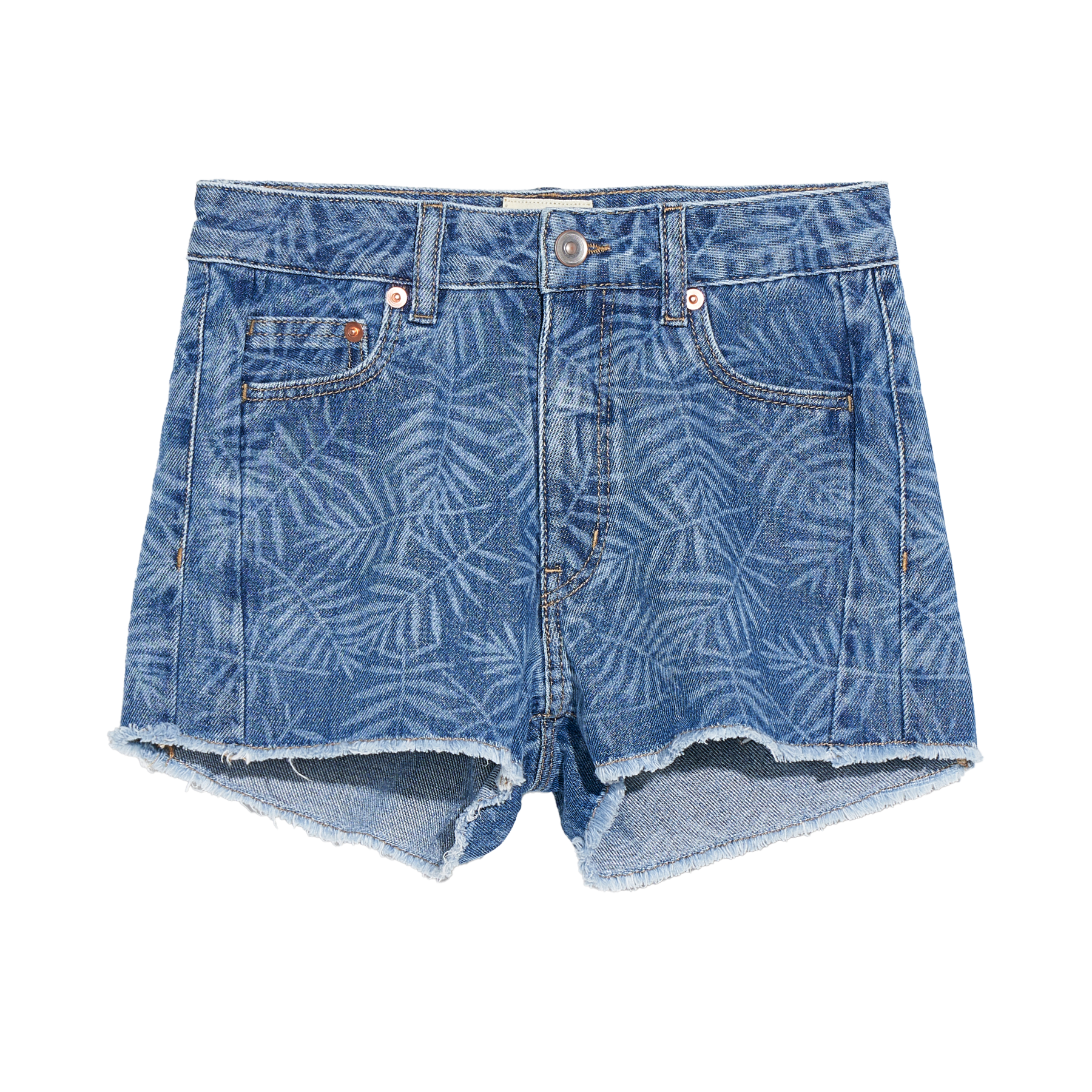 Printed denim shorts BELLEROSE Blue