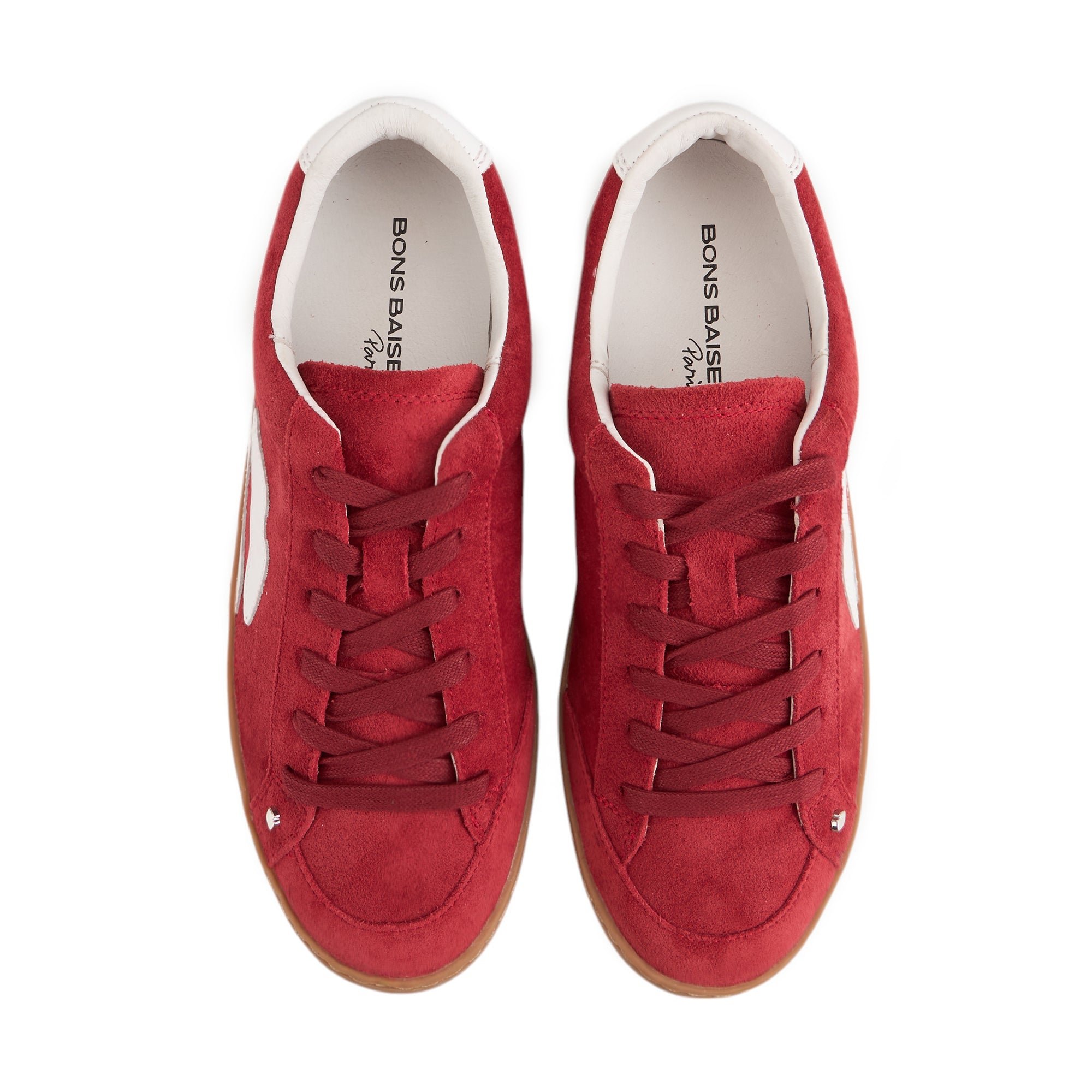 Jimmy leather sneakers BONS BAISERS PARIS Red