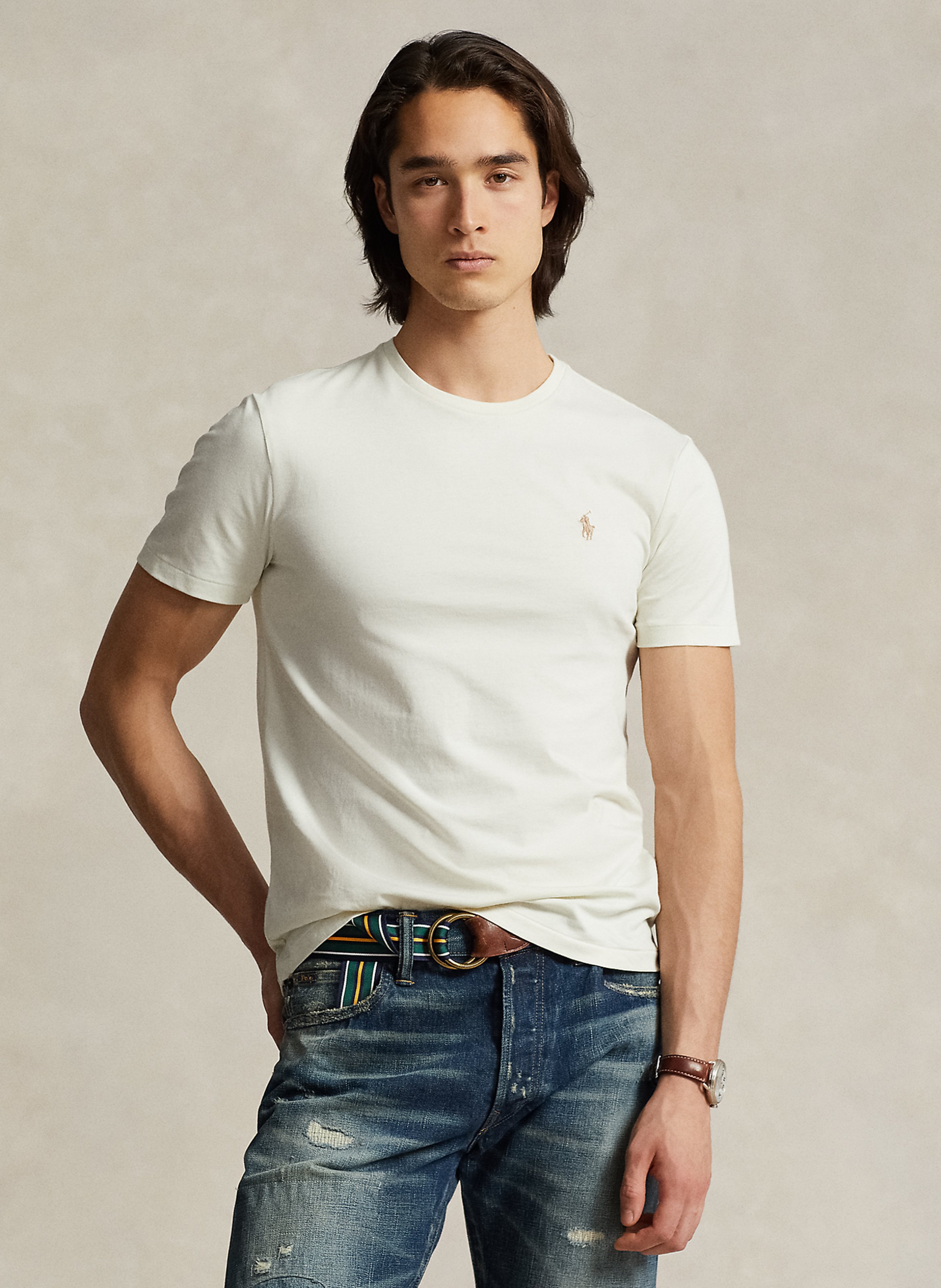 Tシャツ・カットソー RALPH LAUREN Men T Shirts 710680785 003 White Buy Polo Ralph Lauren T-Shirt (710680785) from £34.00