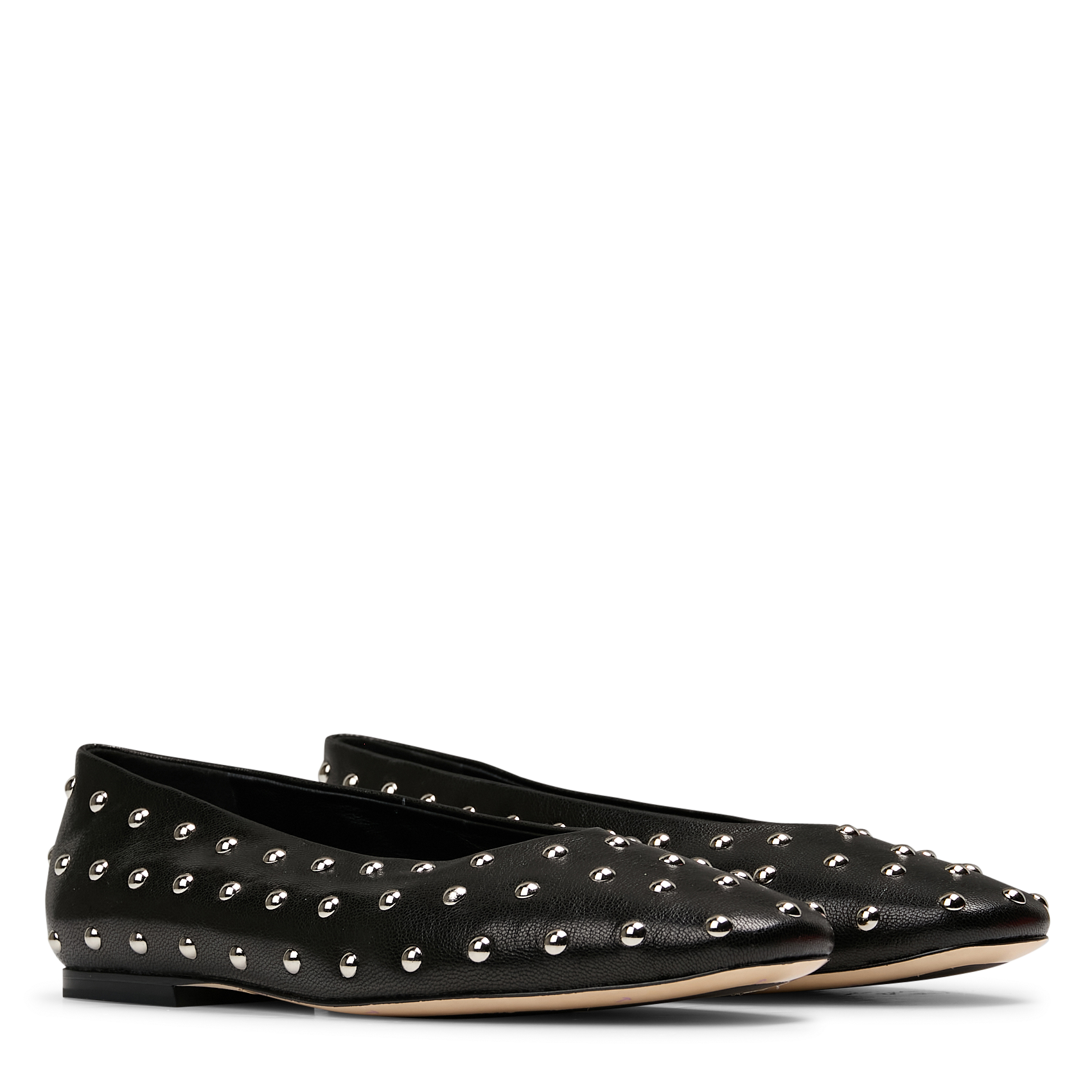 Ballerines cloutées en cuir MI/MAI Noir