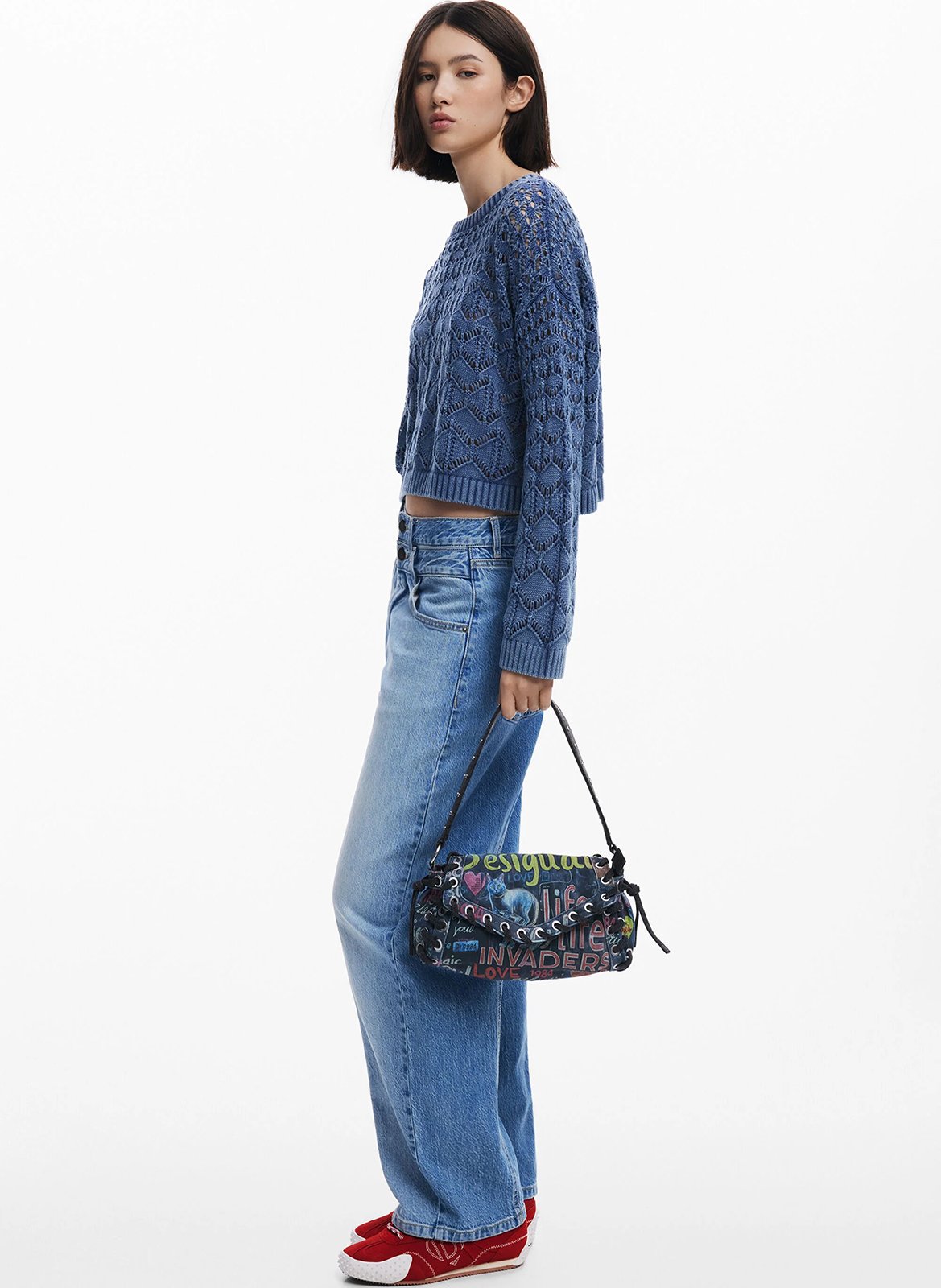 Sac à main en coton mélangé imprimé DESIGUAL Multicolore