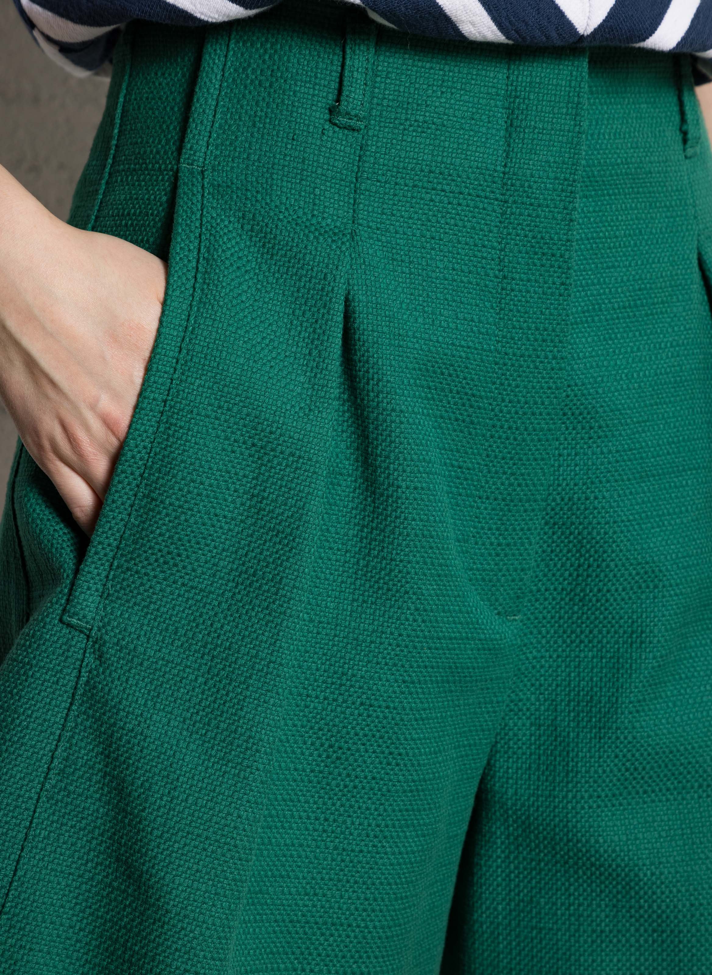High-waisted pleated shorts MAX MARA WEEK END Green