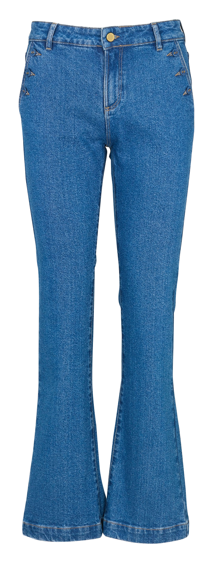 Jean flare en coton mélangé I CODE Bleu