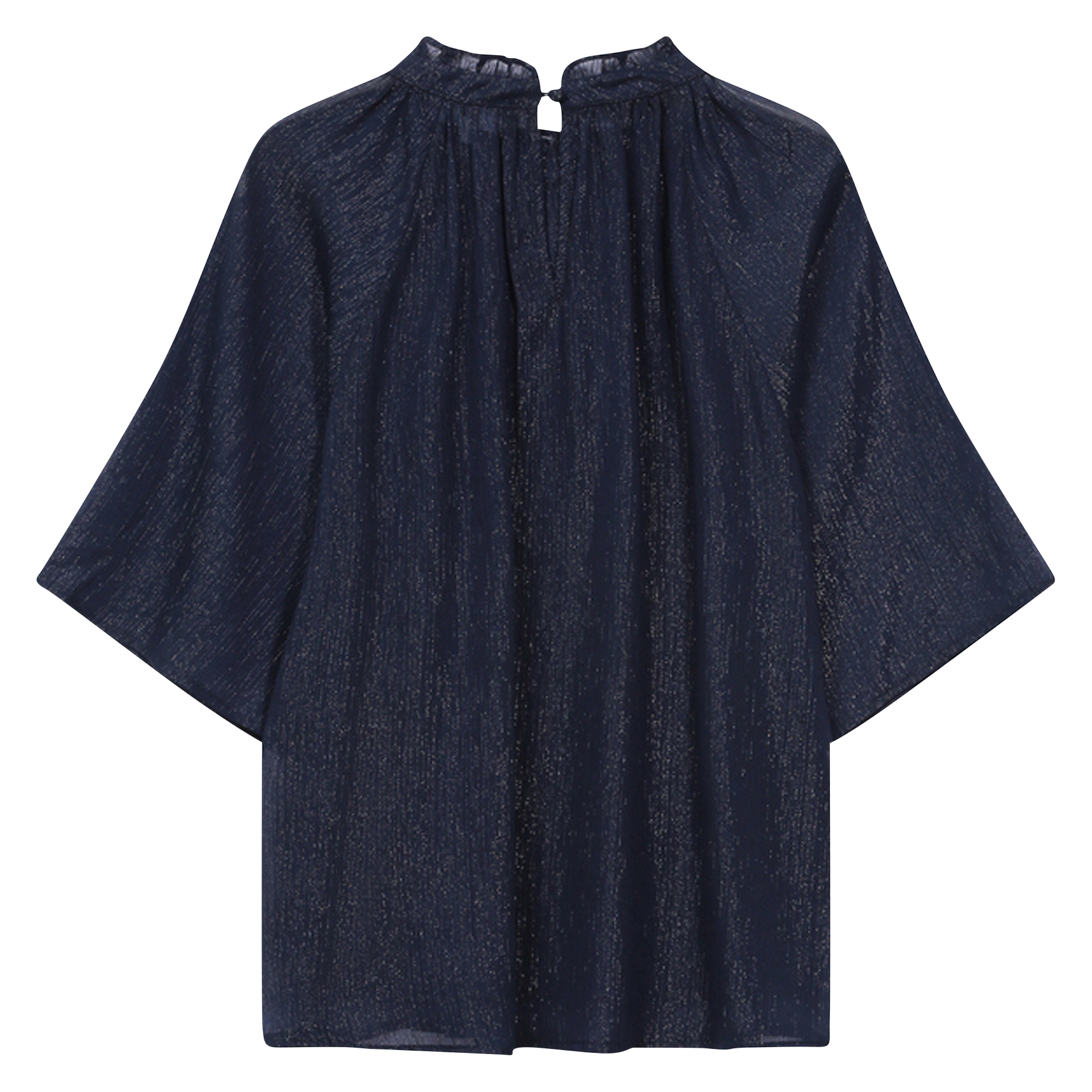 Bluse mit Stehkragen GRACE ET MILA Blau