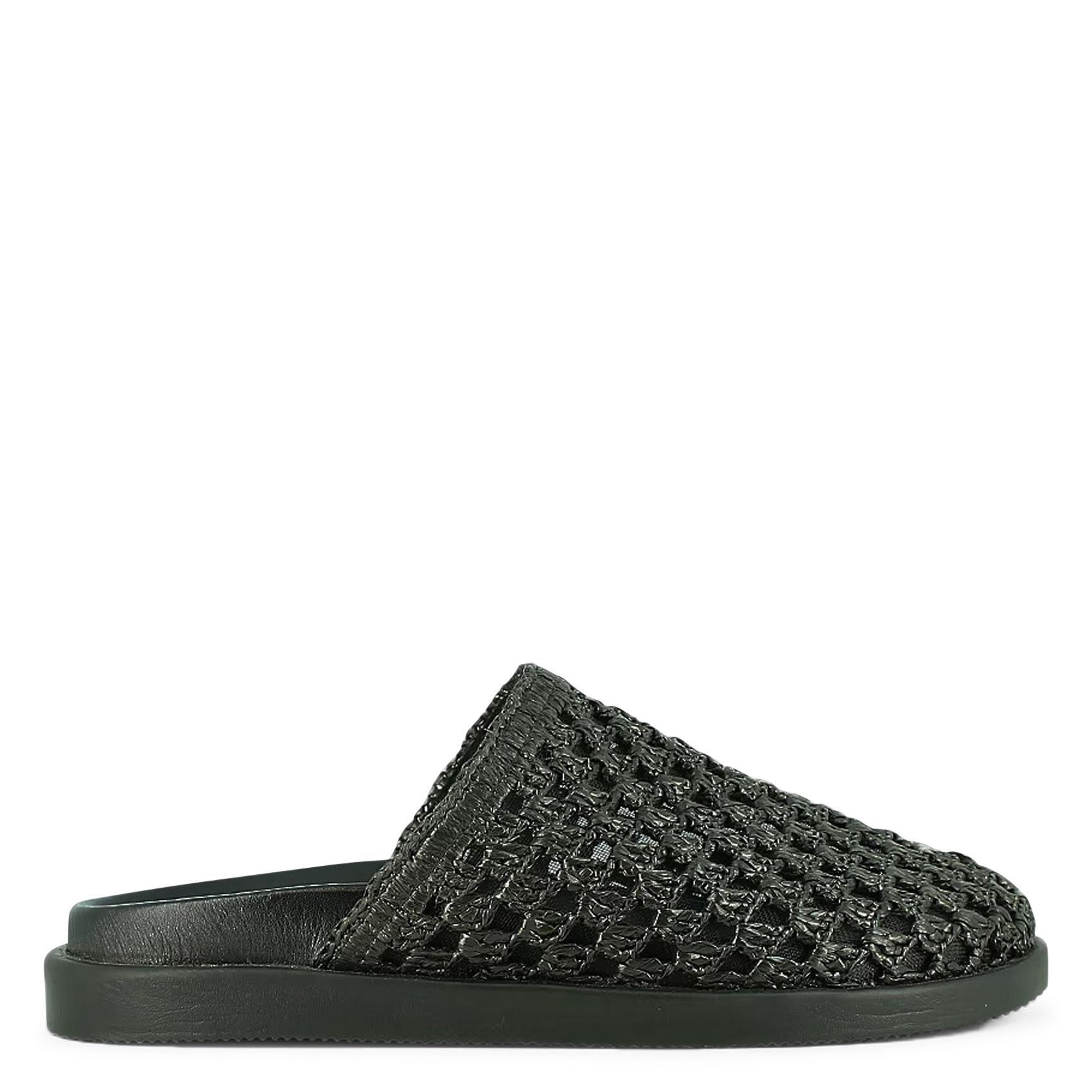 Mules ajourées en raphia Wolfang Noir Jonak Femme 498-WOLFANG