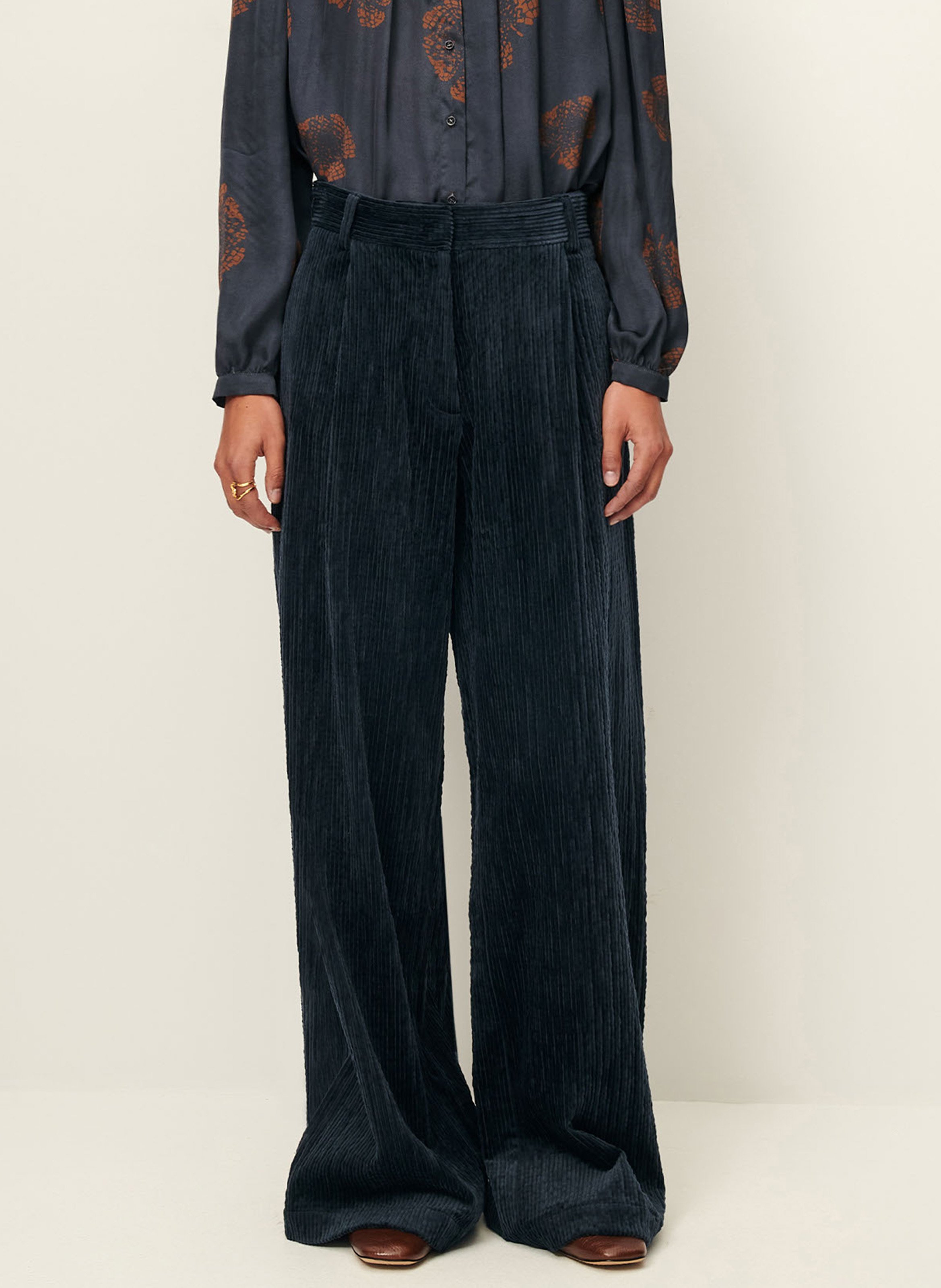 Pantalon large en velours côtelé SESSUN