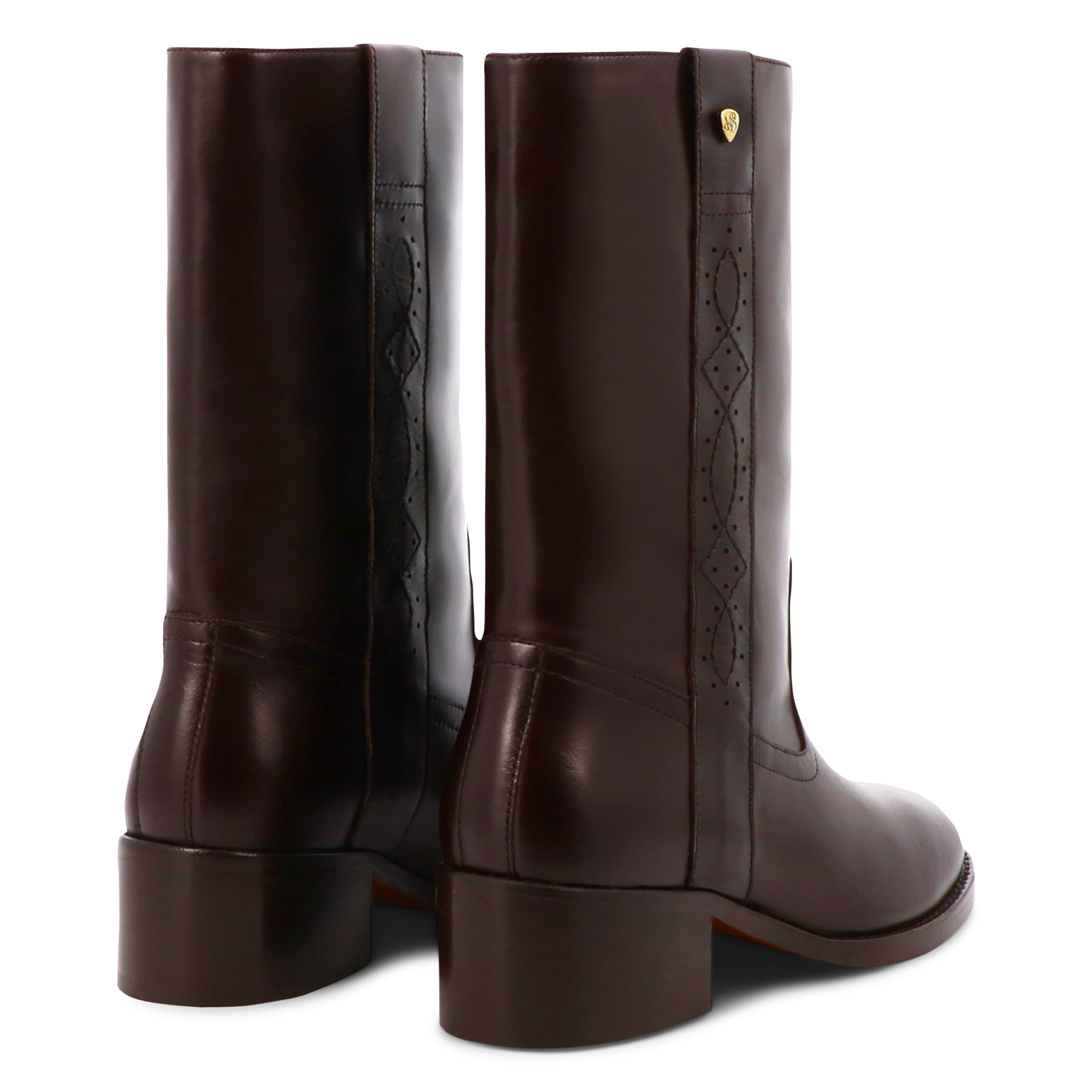 Bottes en cuir SOCQUE PARIS Marron