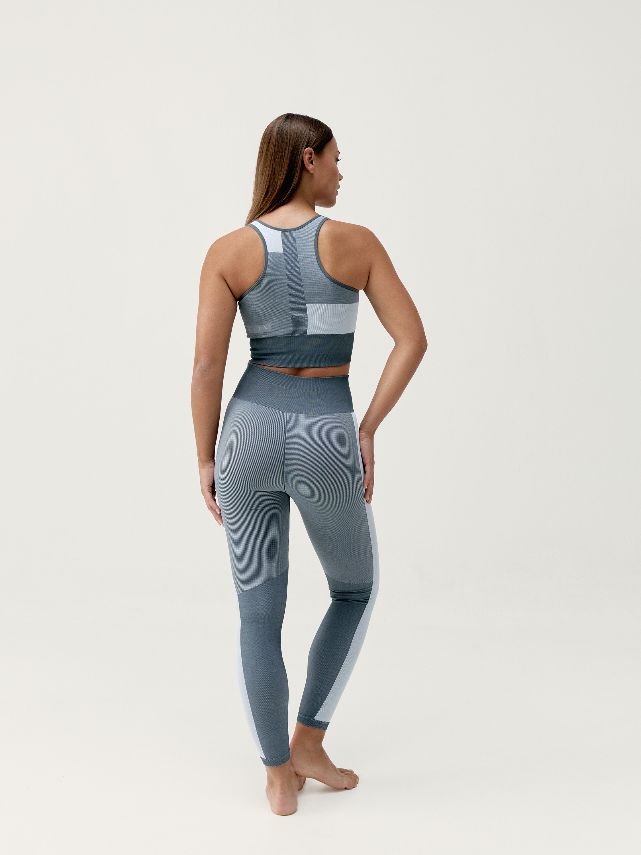 Athena printed design leggings with a unique print BORN LIVING YOGA Blue