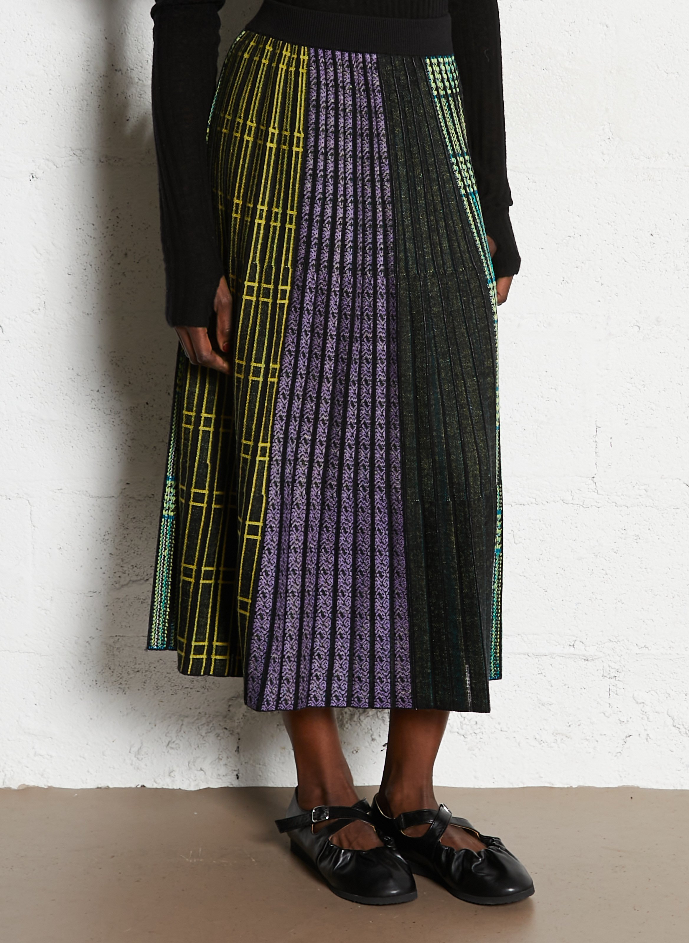 Jupe midi plissée MES DEMOISELLES Multicolore