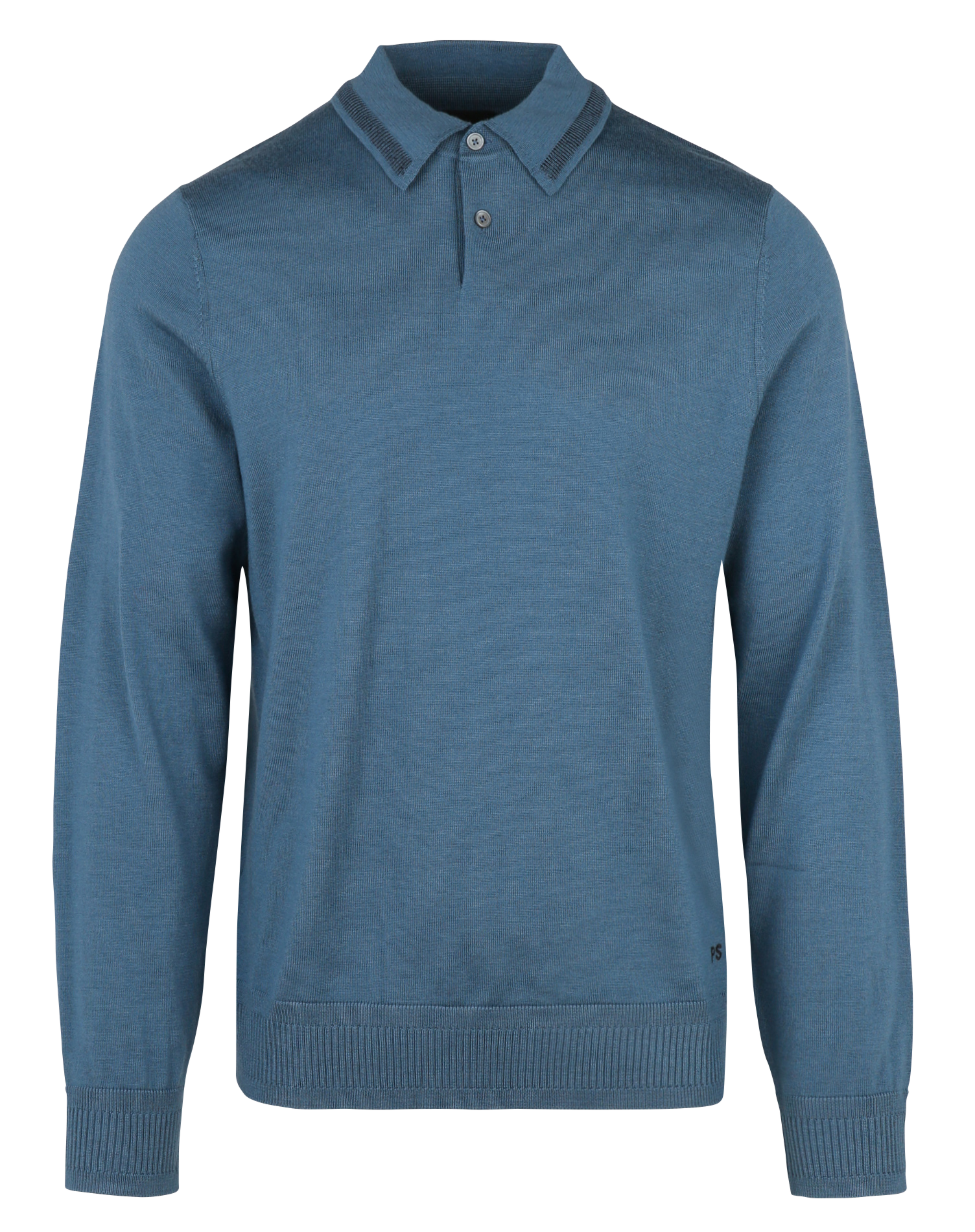 Straight-leg wool polo shirt PAUL SMITH Blue