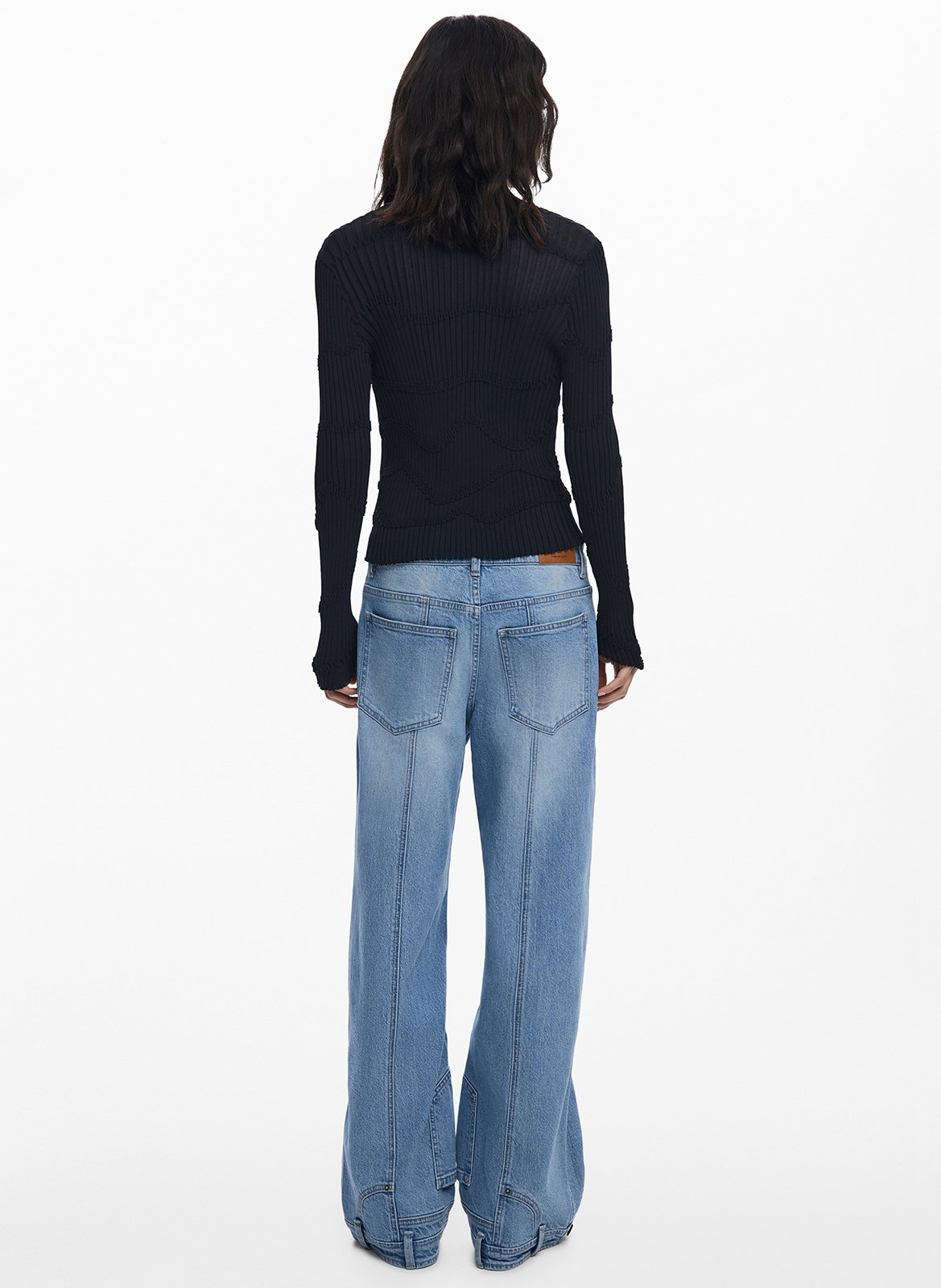 Gilet a scialle aderente con bottoni DESIGUAL Nero