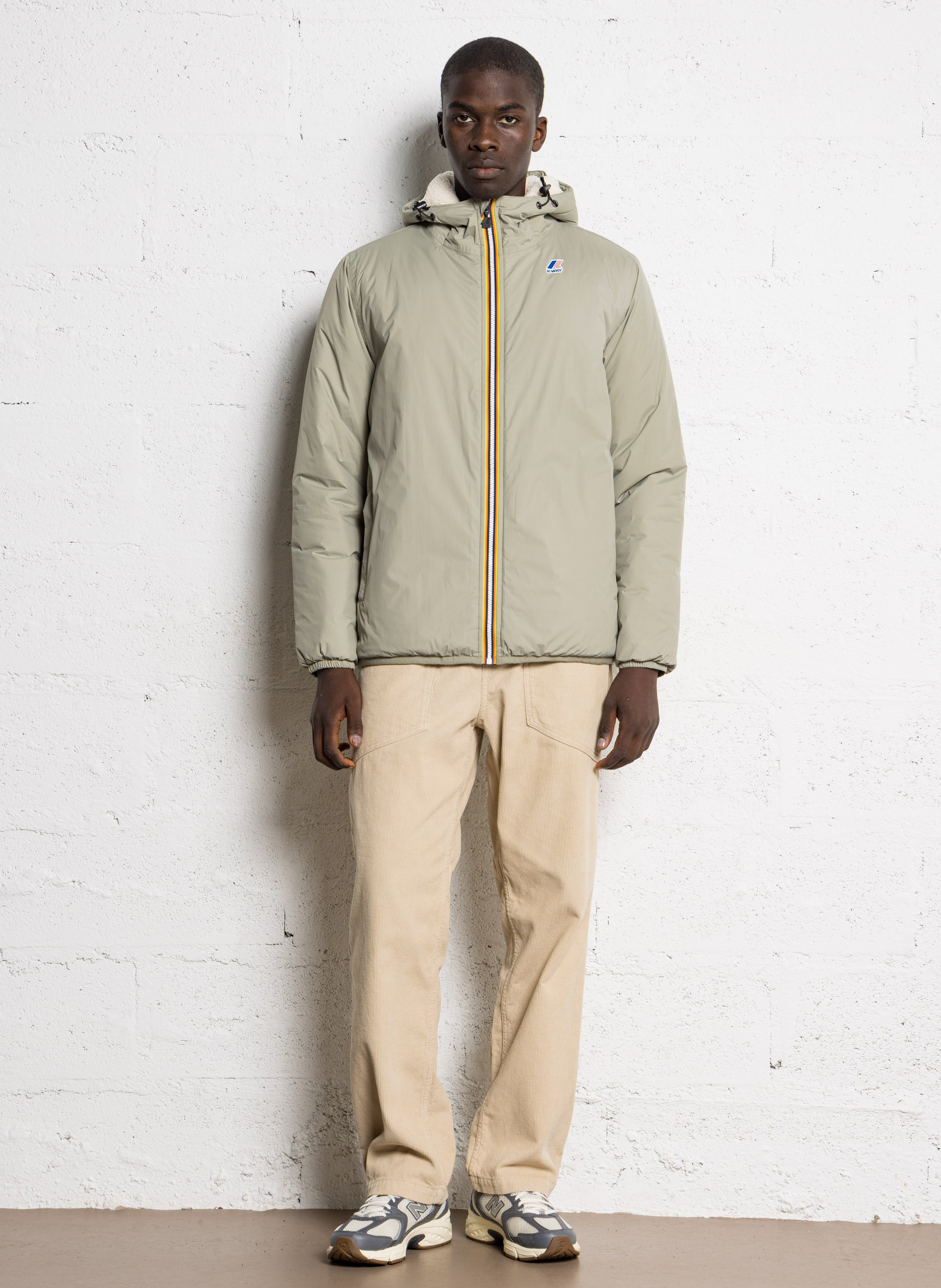 Doudoune col montant K-WAY Vert