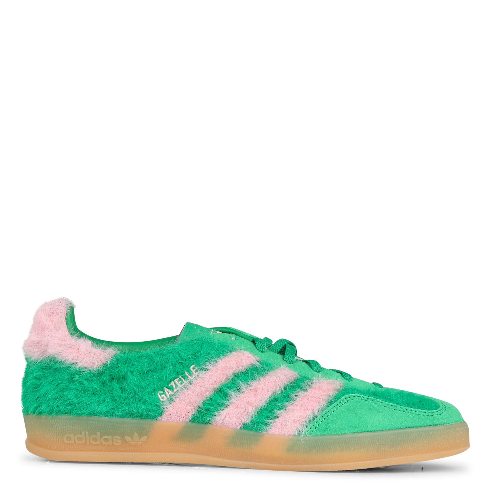 Baskets basses duveteuses en cuir ADIDAS Vert