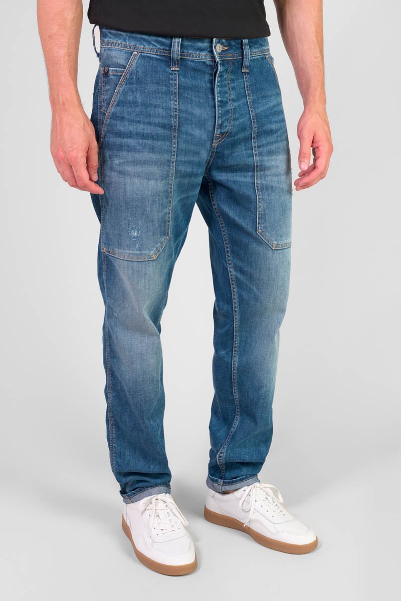 Straight loose jeans, length 34 LE TEMPS DES CERISES Blue