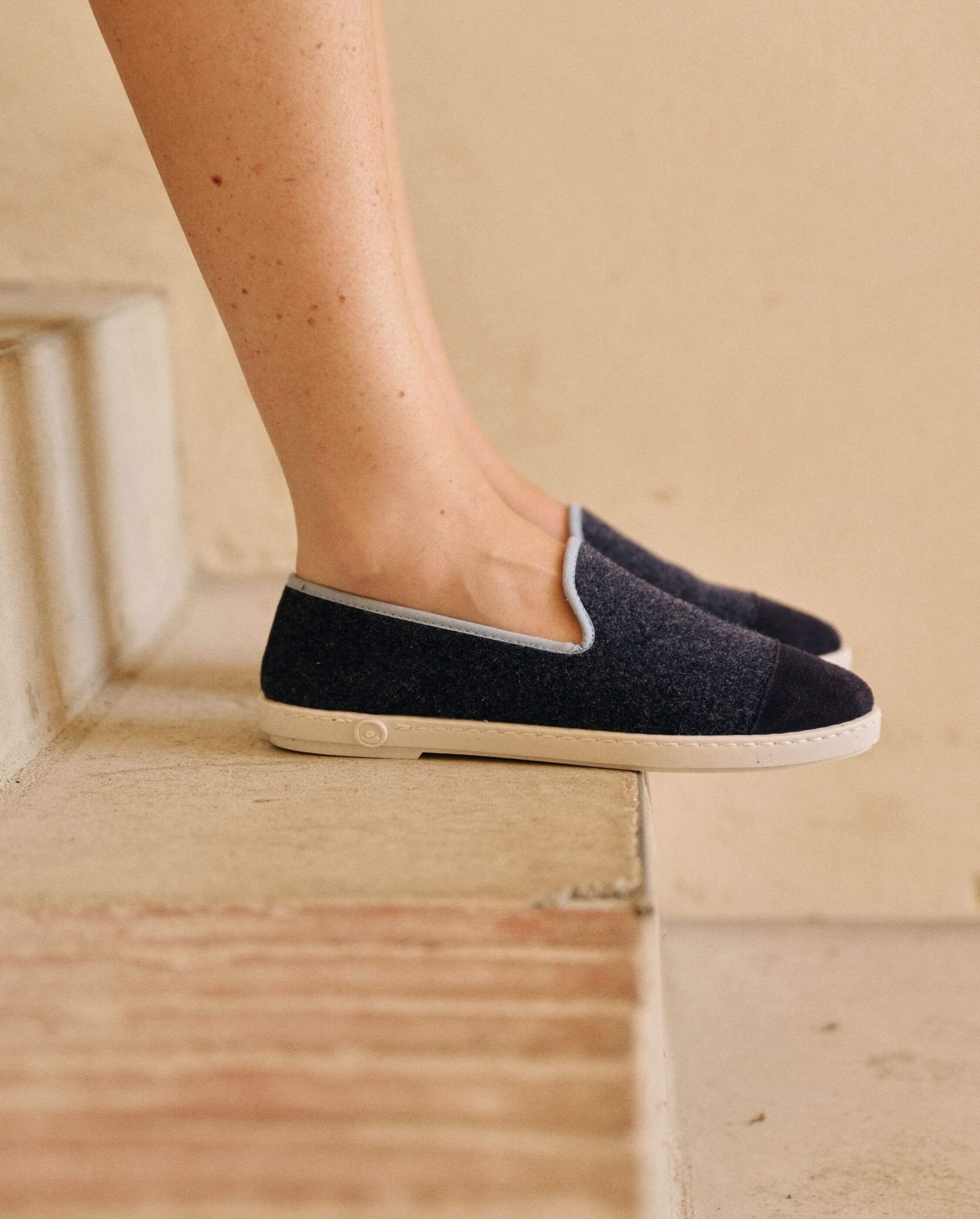 Women's wool slipper, navy sky ANGARDE Blue