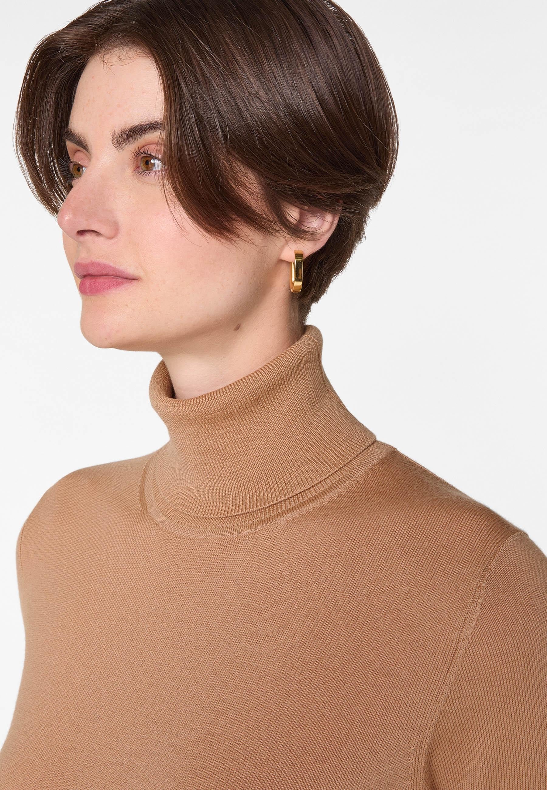 Merino wool roll-neck sweater RODIER Brown