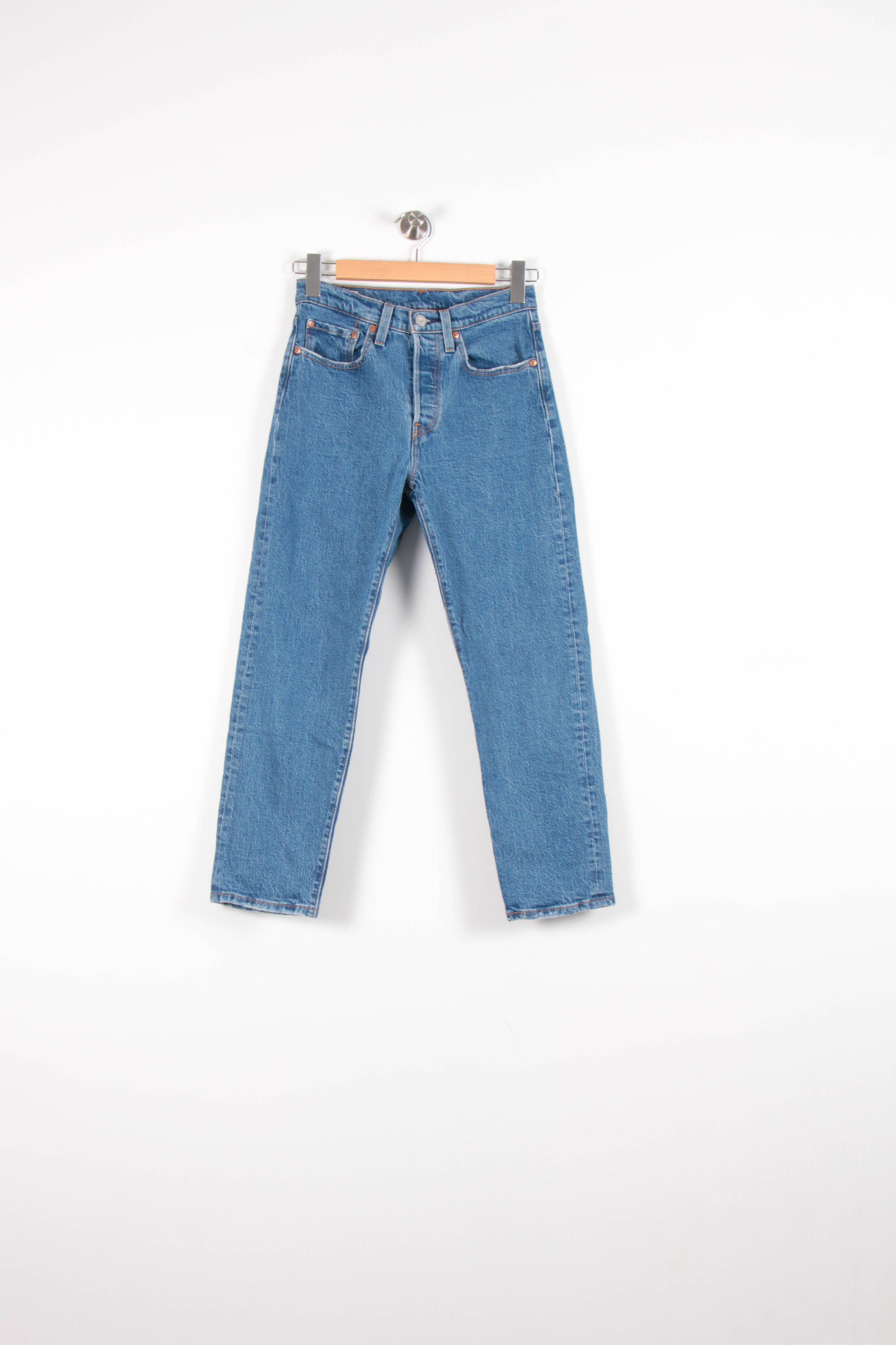 Cropped slim jeans with studs LEVI'S - Seconde main Blue