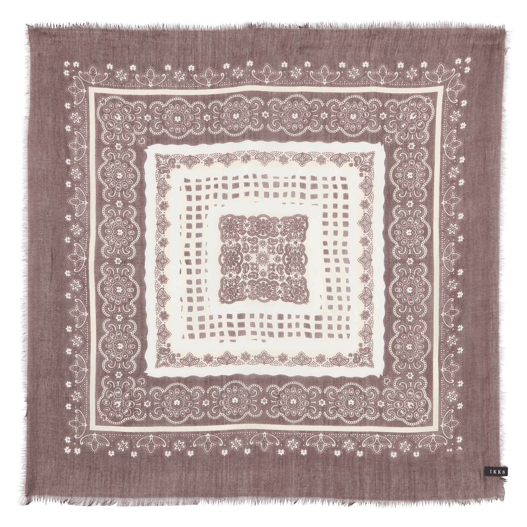 Cotton-blend floaty scarf IKKS Khaki