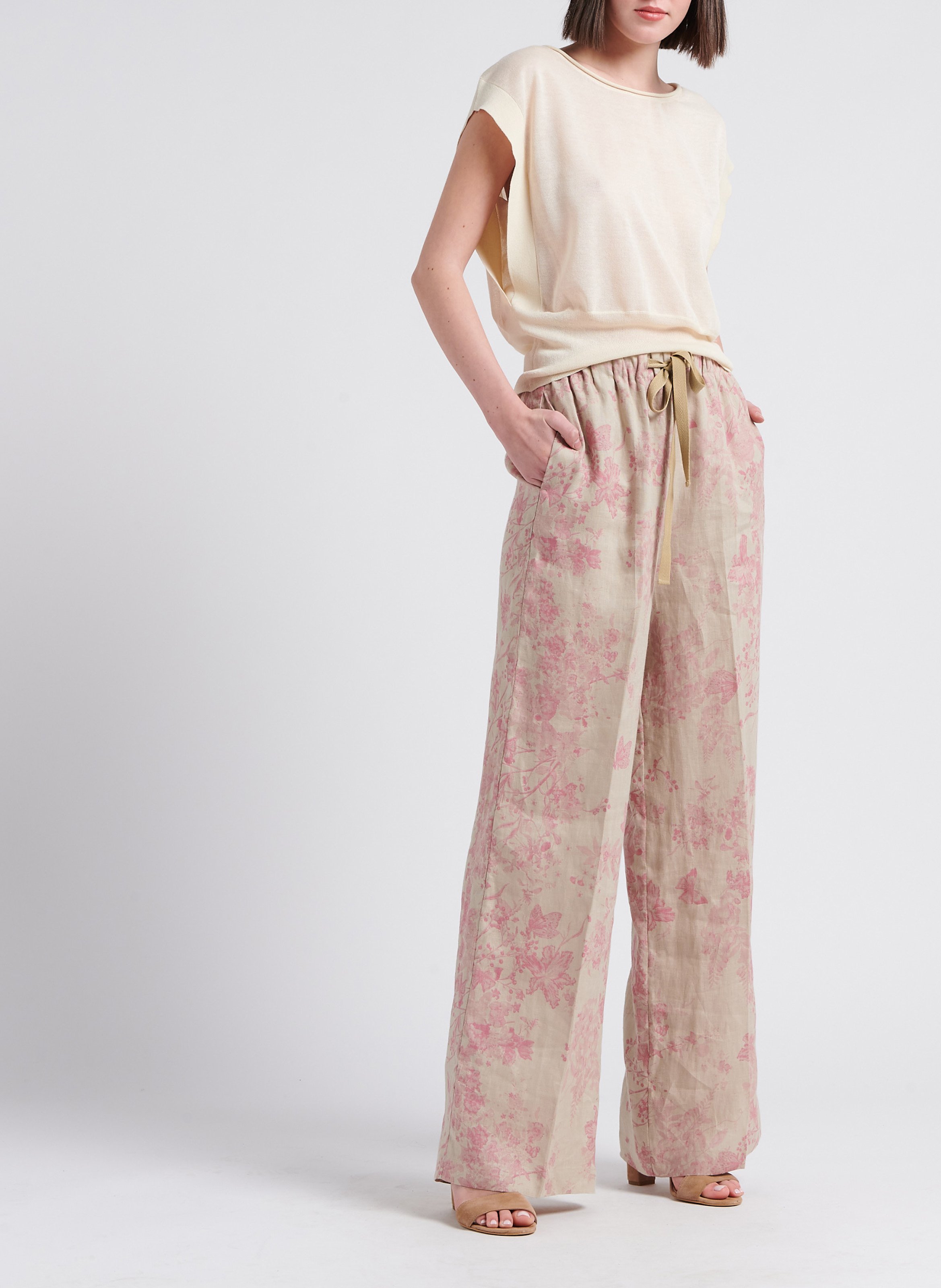 Pull ample à col rond  ATTIC AND BARN Beige