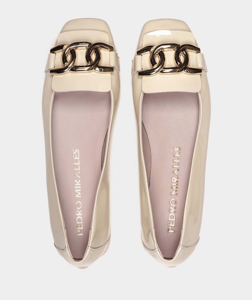 White patent leather ballet flats PEDRO MIRALLES White
