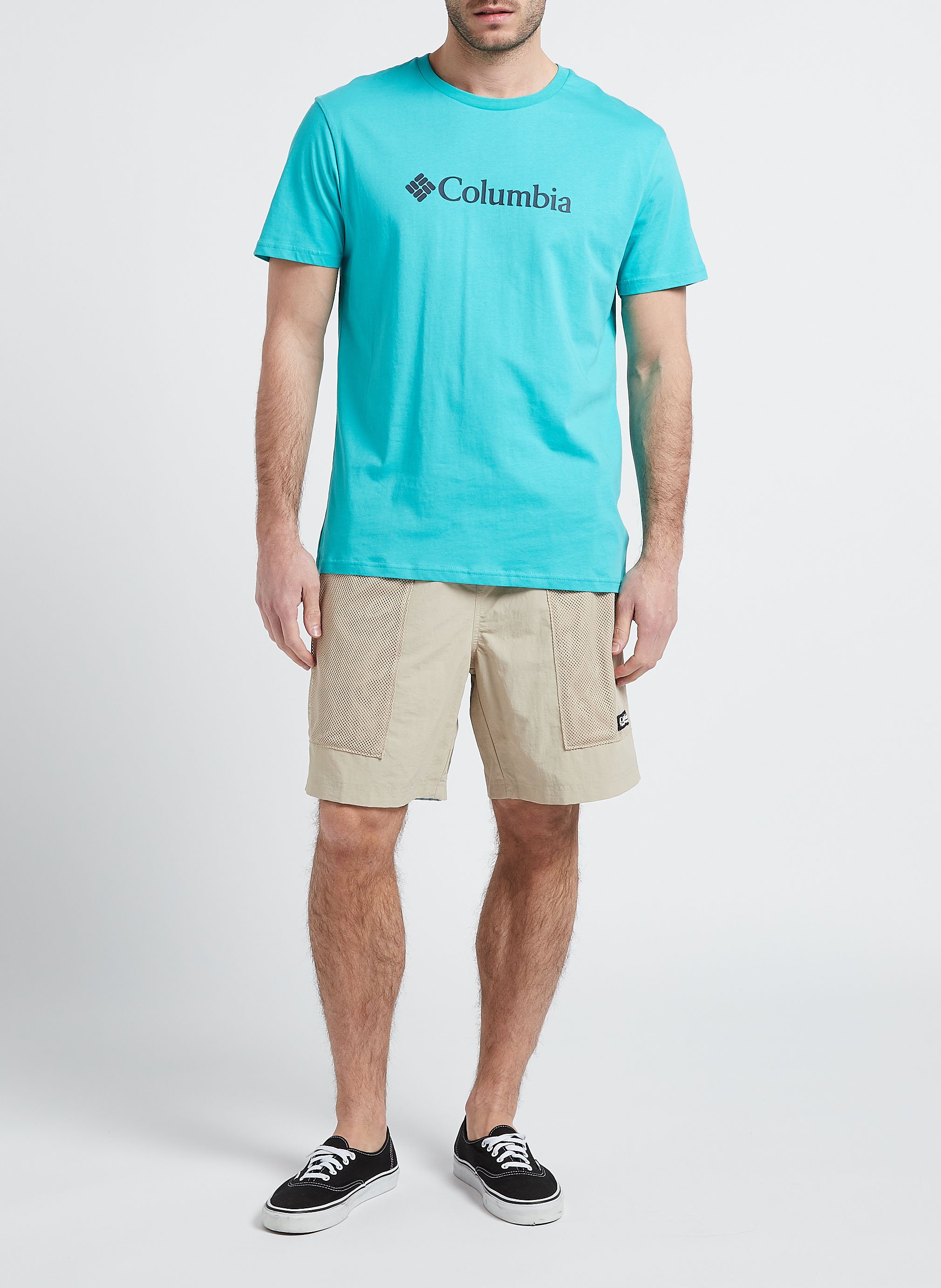 Reversible printed Bermuda shorts COLUMBIA Beige