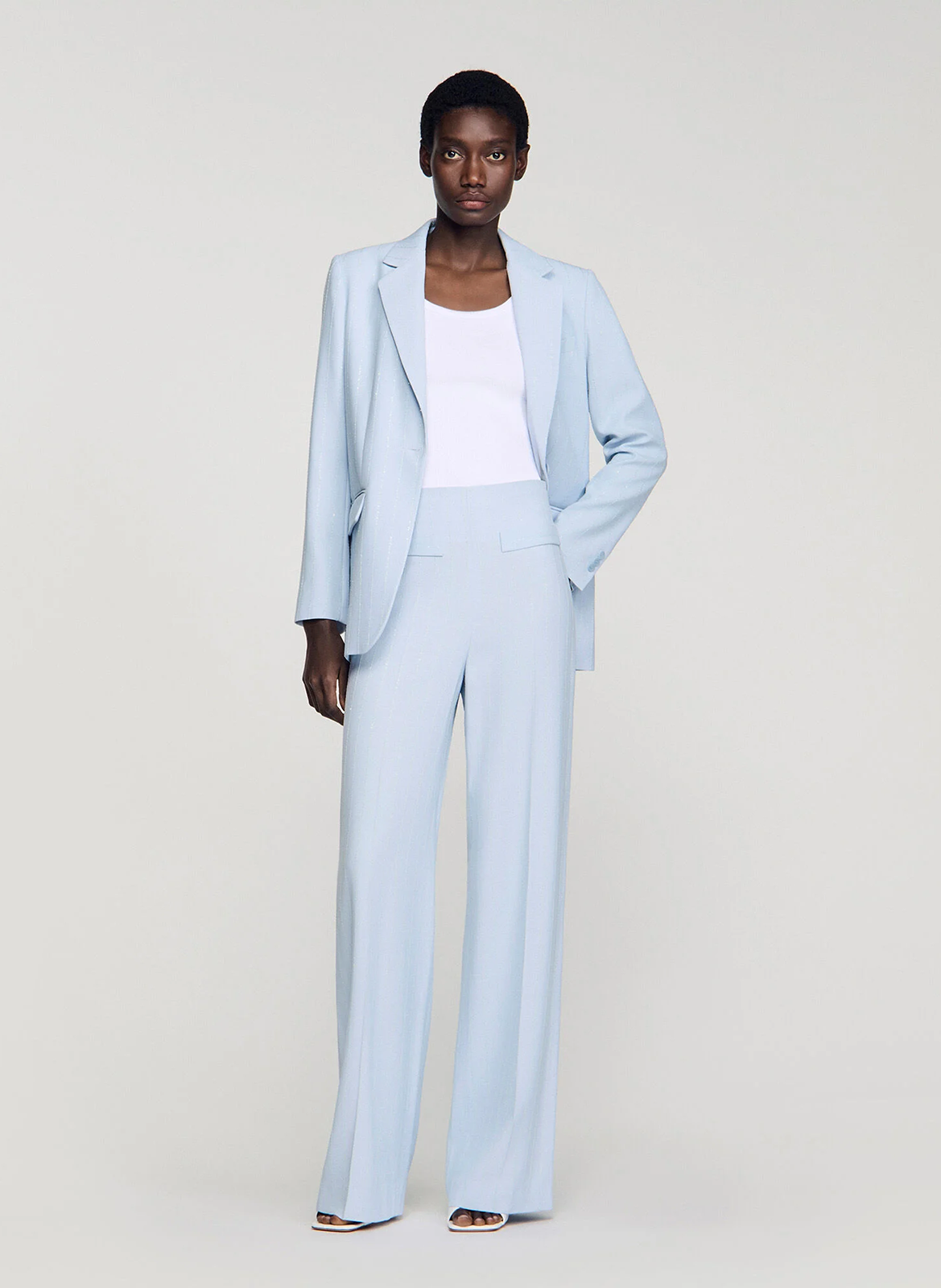 Low-cut loose-fit dress SANDRO Blue