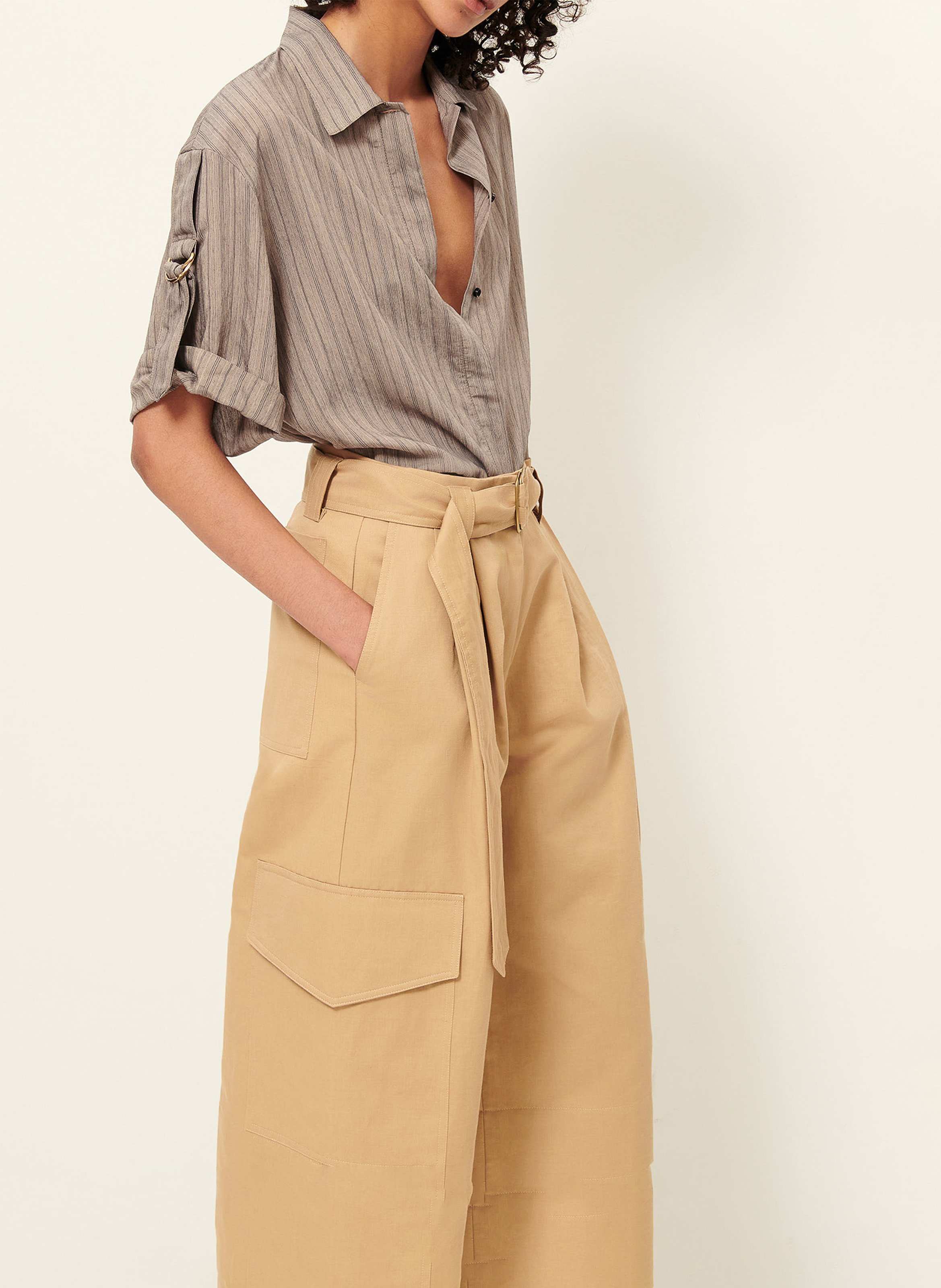 Chemise col classique SESSUN Beige