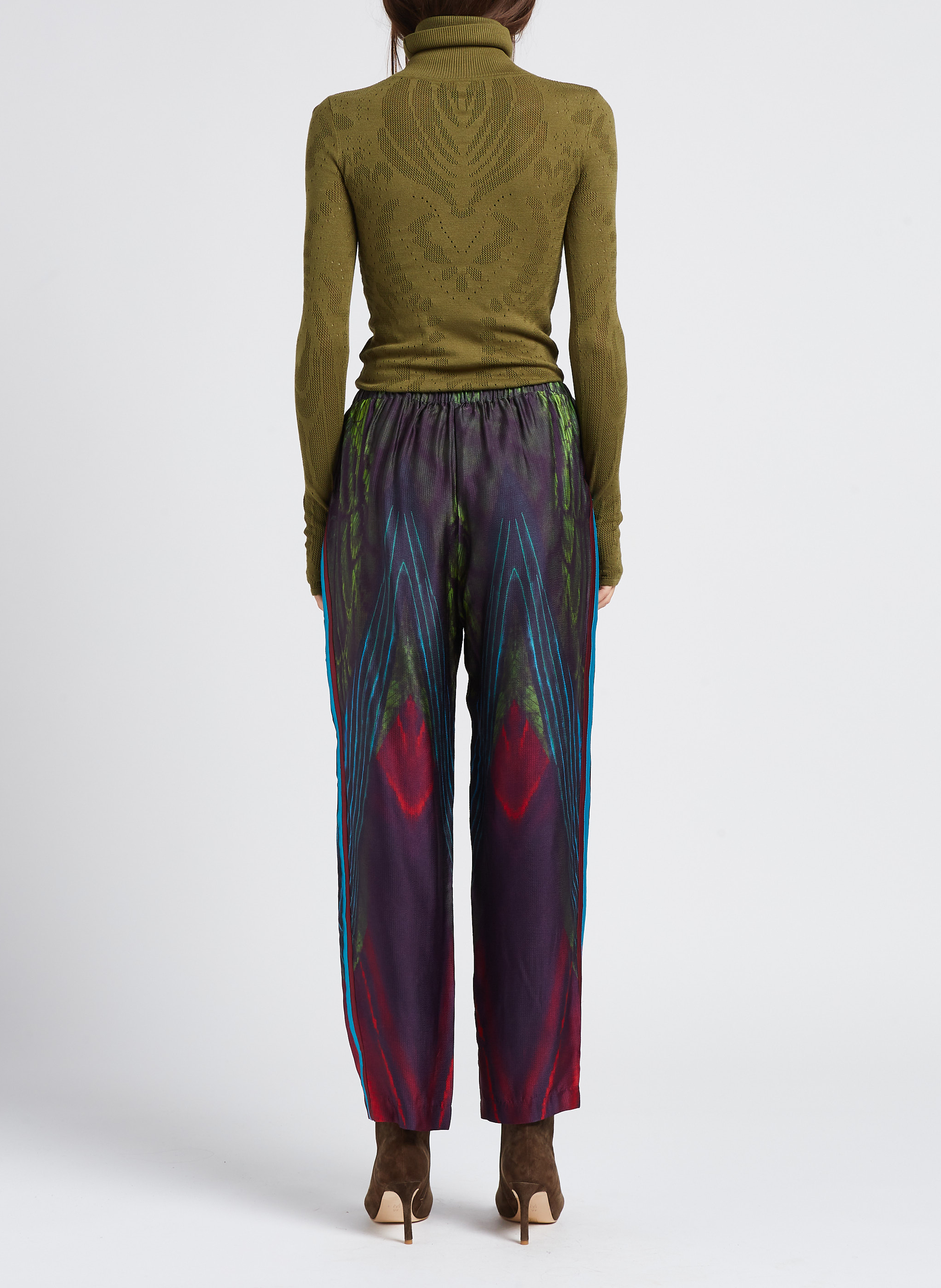 Pantalon imprimé taille haute MES DEMOISELLES Multicolore