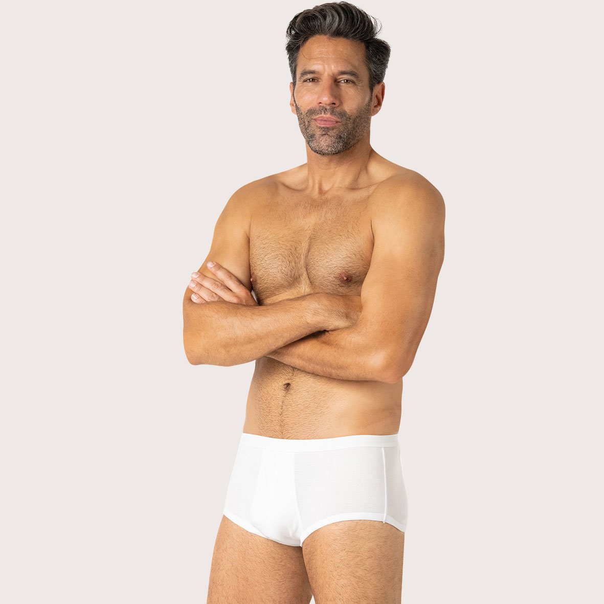 Set of 3 high-waisted open classic briefs EMINENCE White