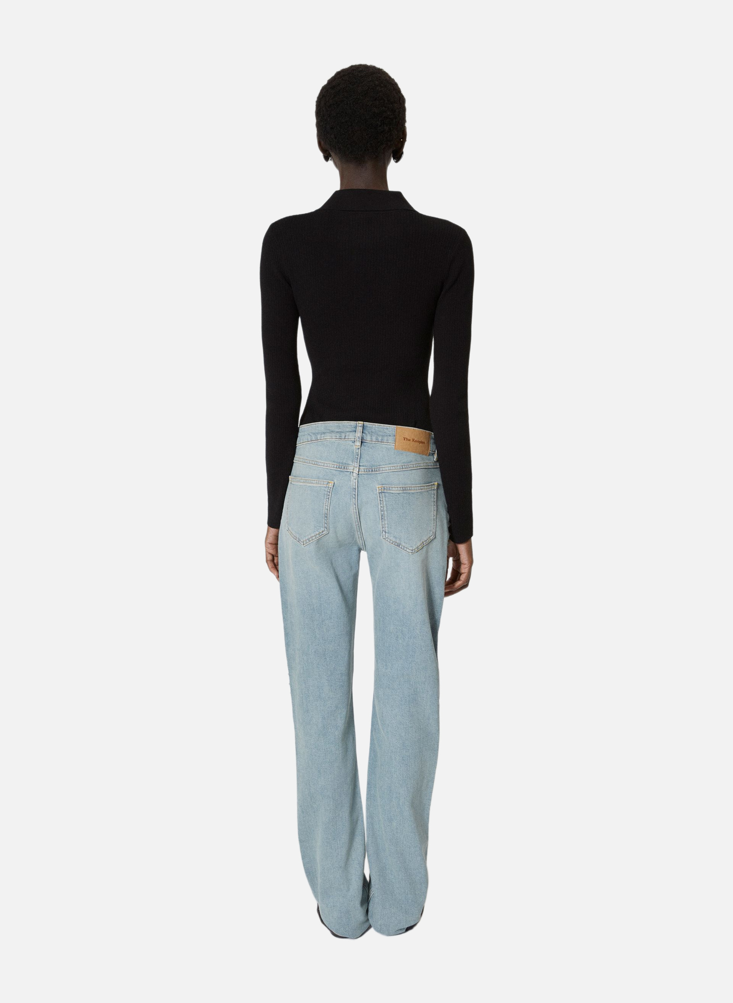Slim fit long jeans with studs. THE KOOPLES Blue