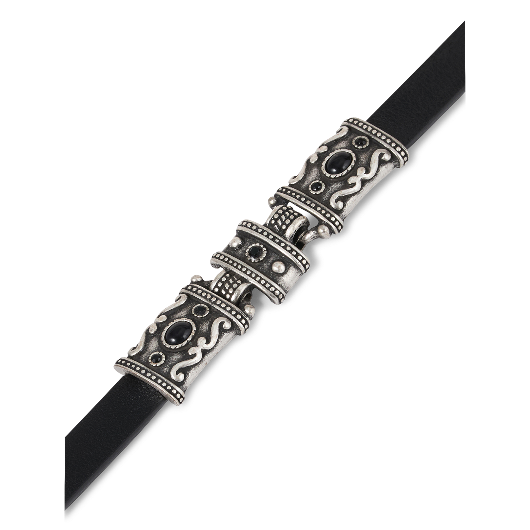 - Gespsluiting. - Breedte: 3 cm.  BA&SH Zwart