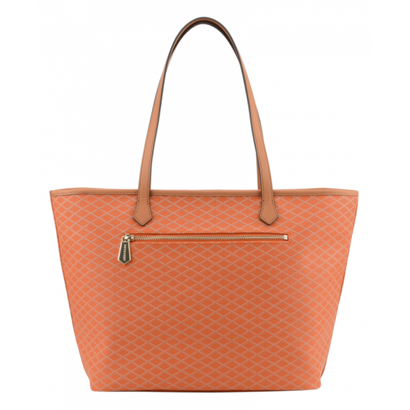 Leather bag POURCHET Orange