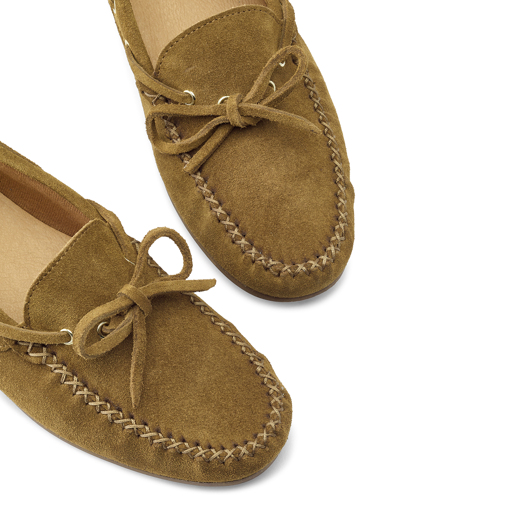 Mocassins en cuir velours COSMOPARIS Marron