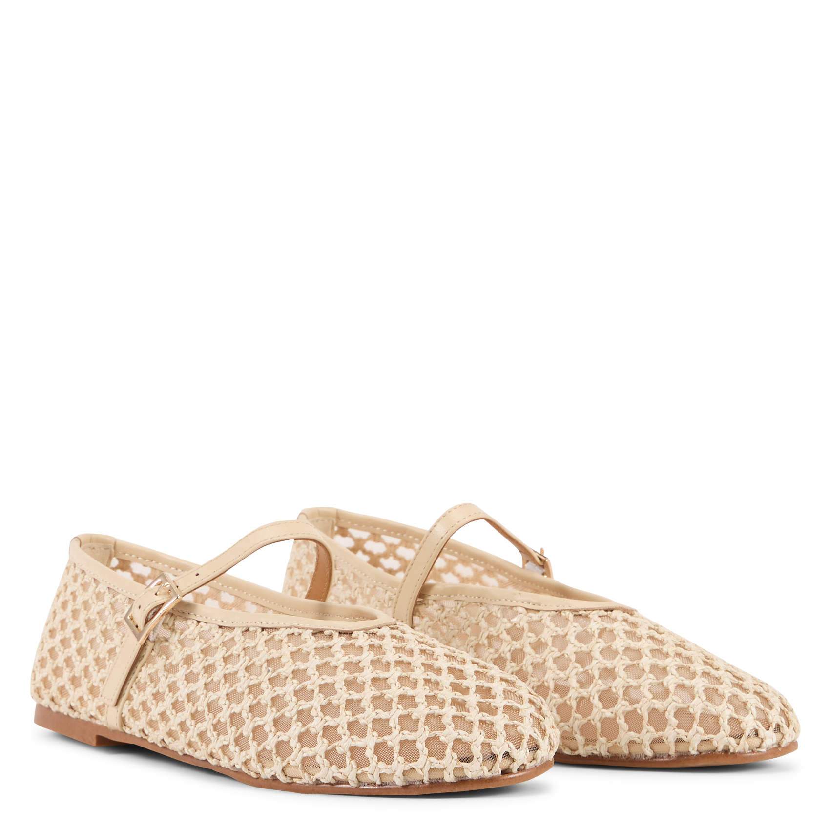 Ballerines ajourées à bride TORAL Marron