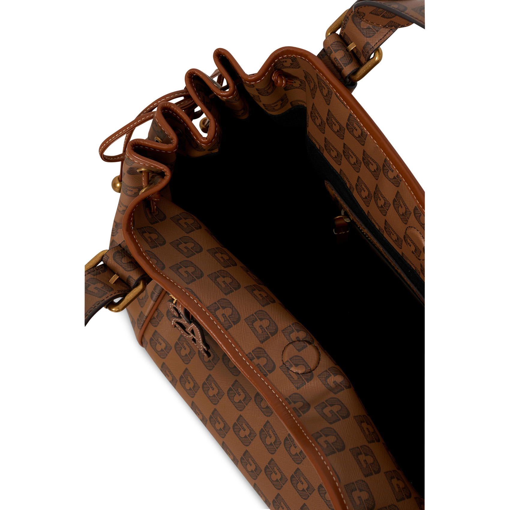 Monogram handbag GERARD DAREL Brown