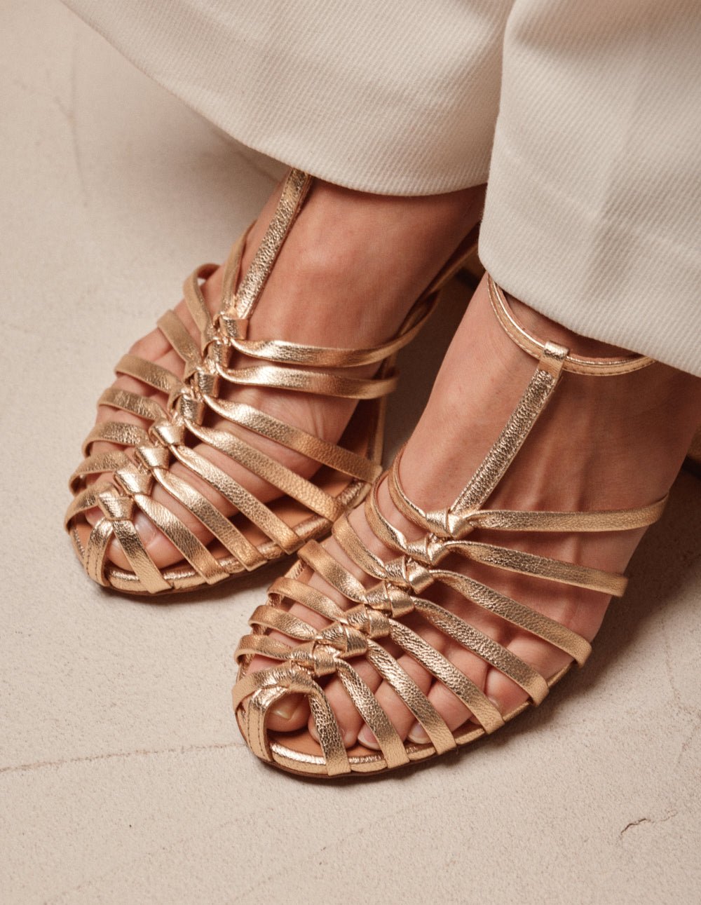 Heeled sandals ODAJE Golden