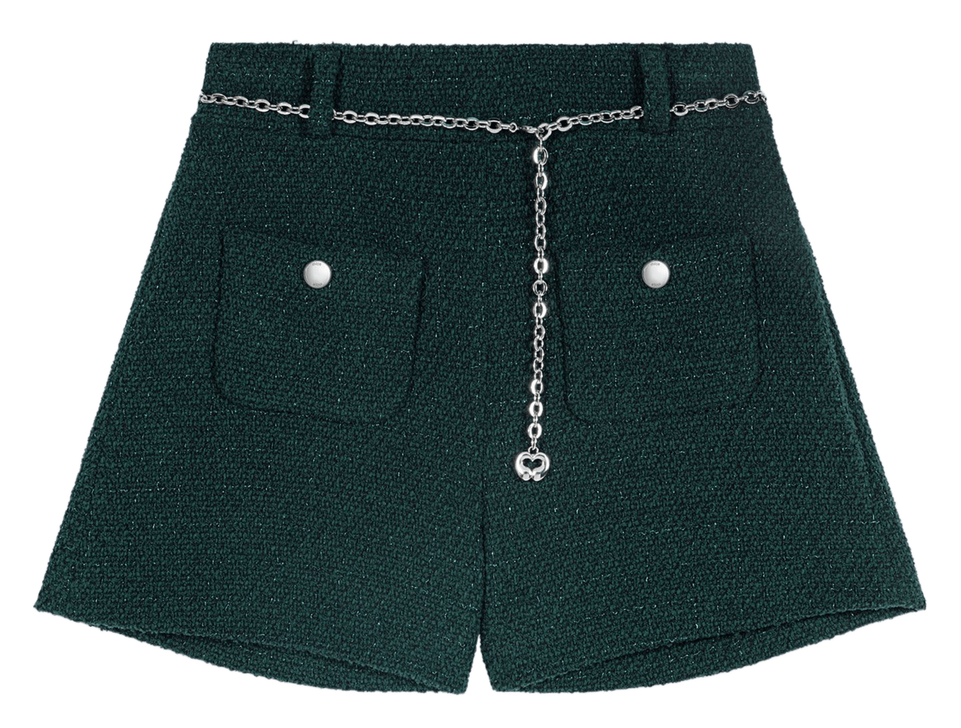 Short van katoenmix MAJE Groen