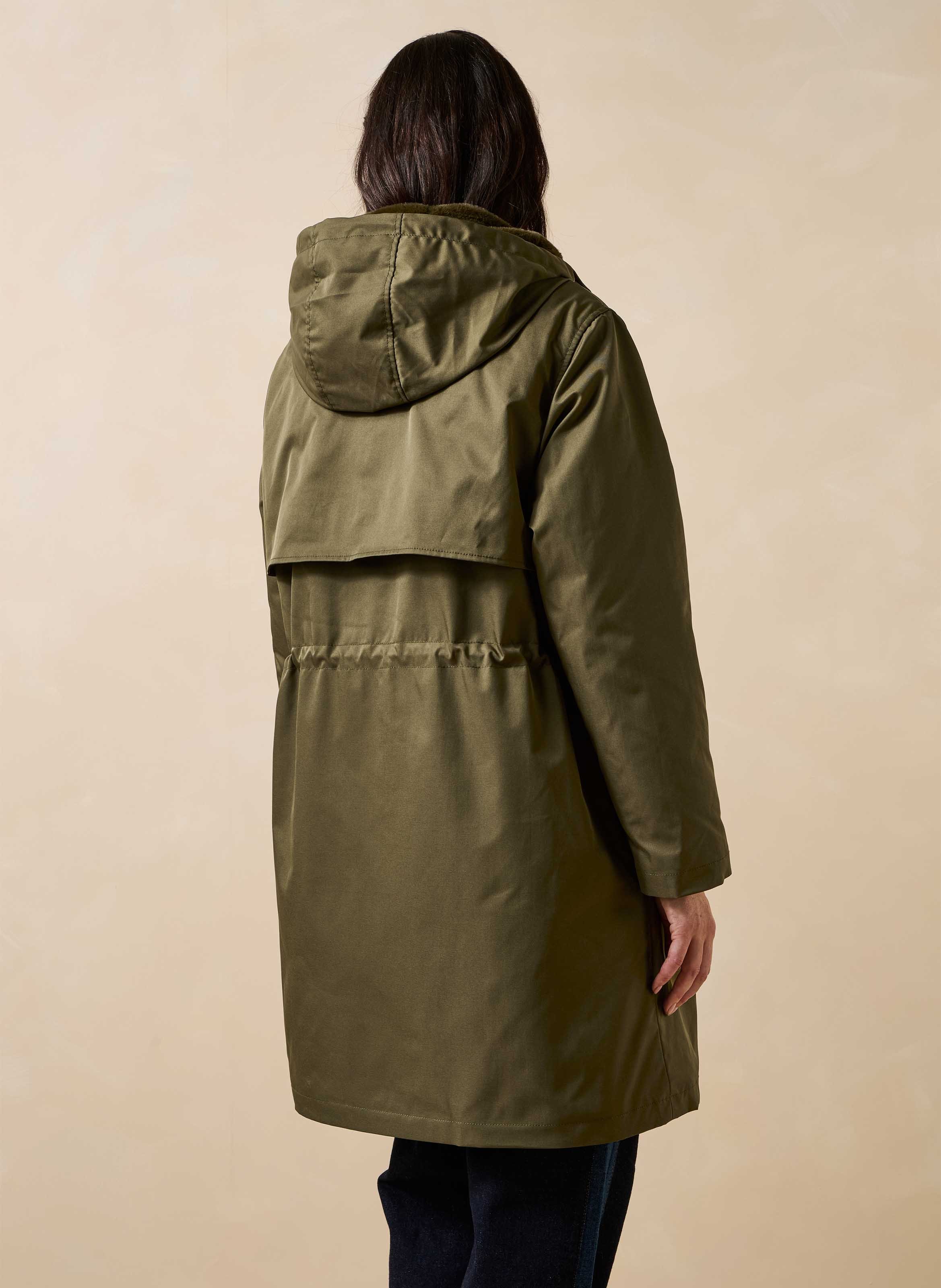 Lange parka met capuchon LA FEE MARABOUTEE Groen