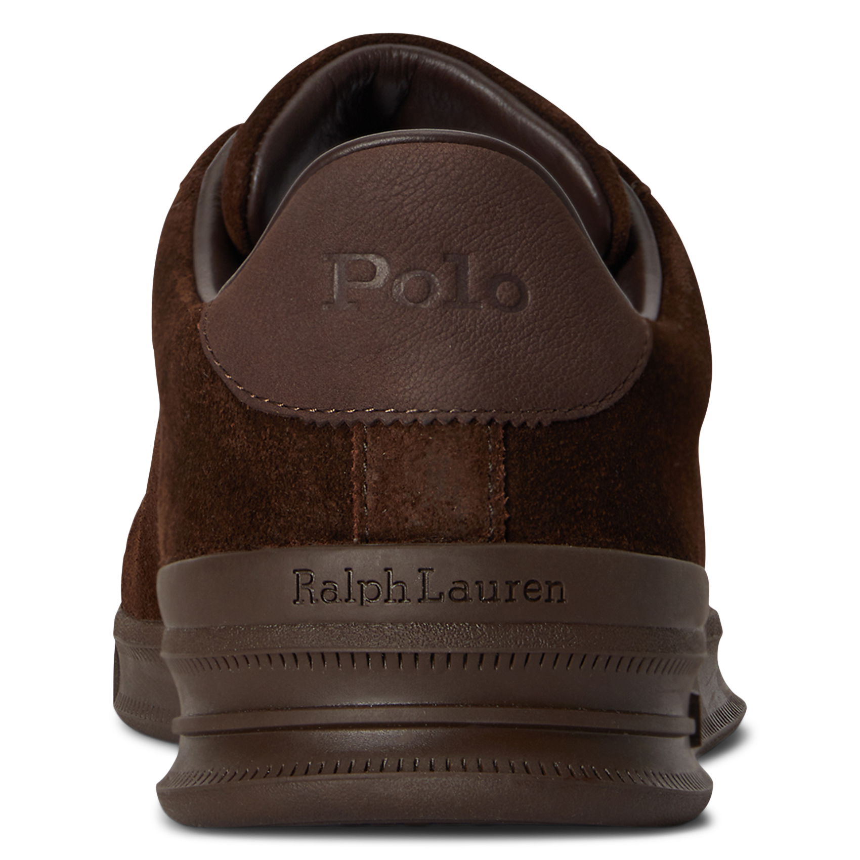 Baskets basses en cuir velours POLO RALPH LAUREN Marron