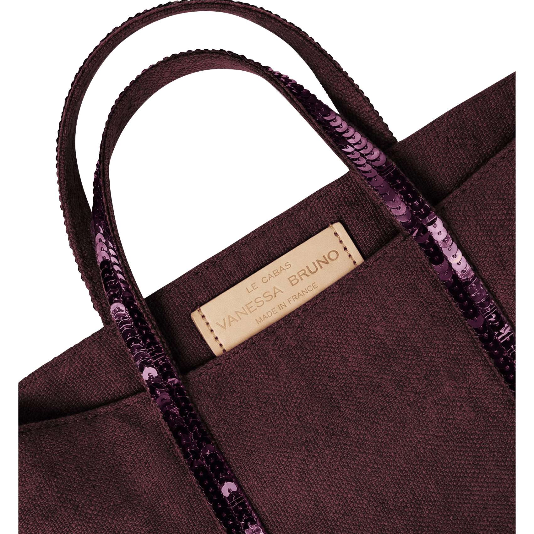 Leinen-Shopper mit Pailletten VANESSA BRUNO Violett