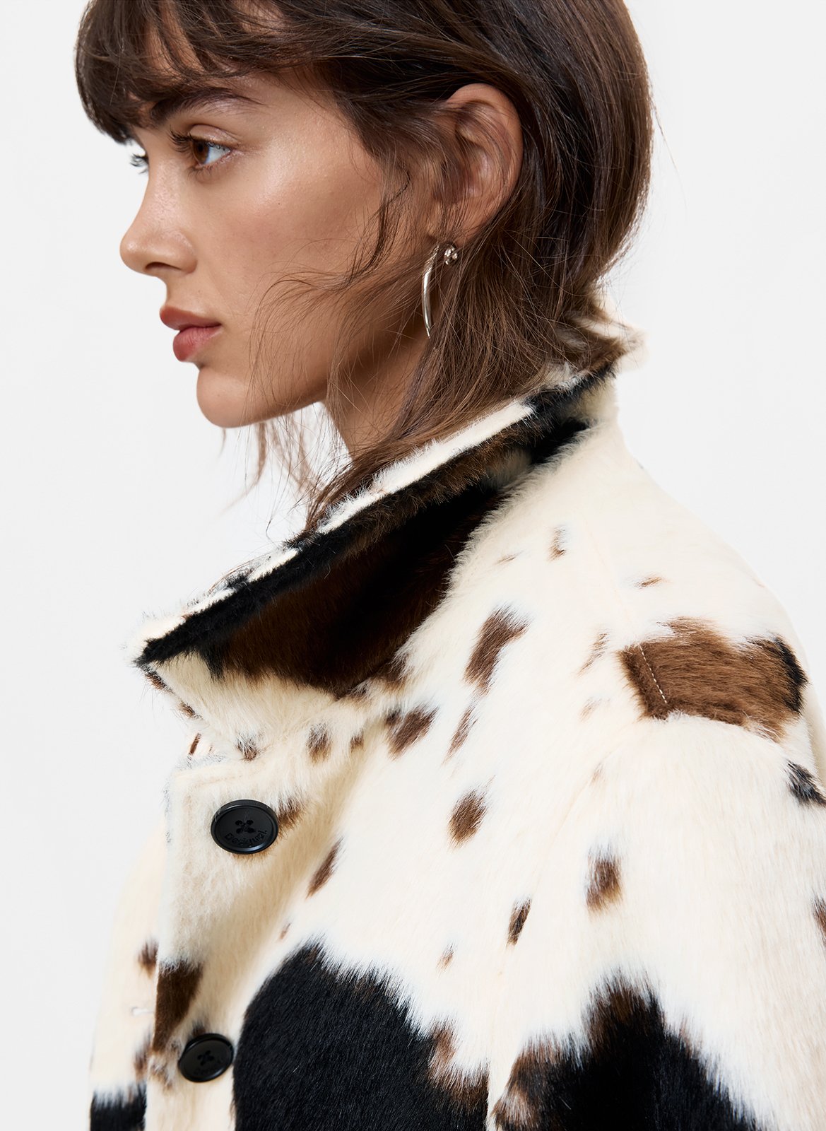 Manteau long en fourrure synthétique DESIGUAL Blanc