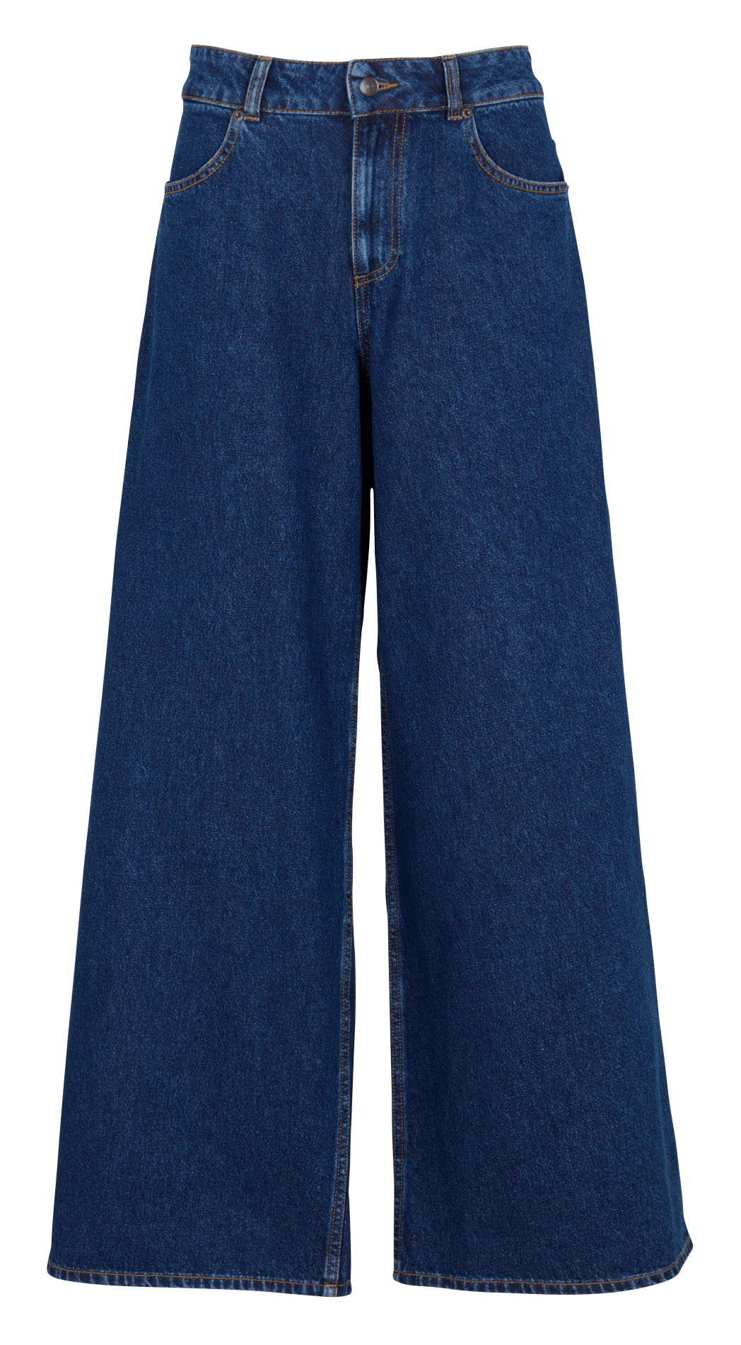 Weite High-Waist-Jeans uni BENSIMON Blau