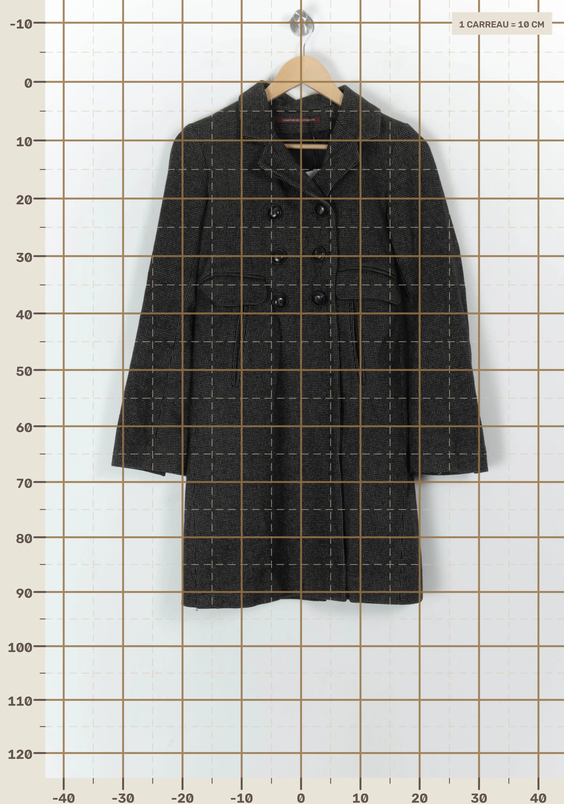 Long coat COMPTOIR DES COTONNIERS - Seconde main Grey