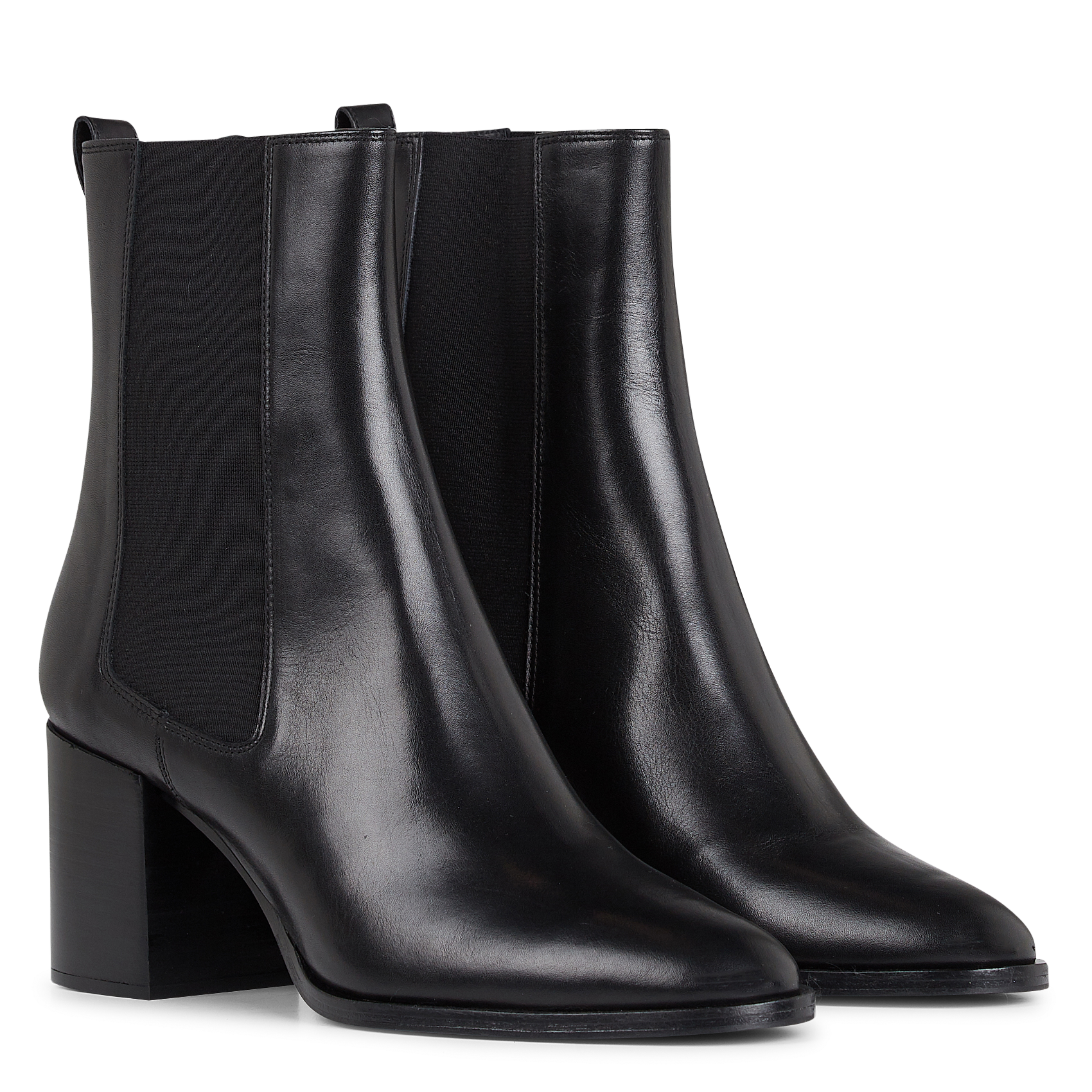 Leather ankle boots RIVECOUR Black