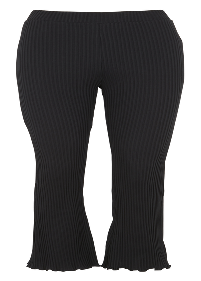 Flared Leggings In Ribbed Cotton Black Rita Row - Women | Place des ...